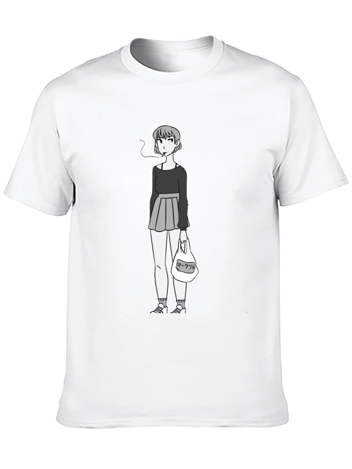Anime Girl Graphic Tee - Casual Streetwear