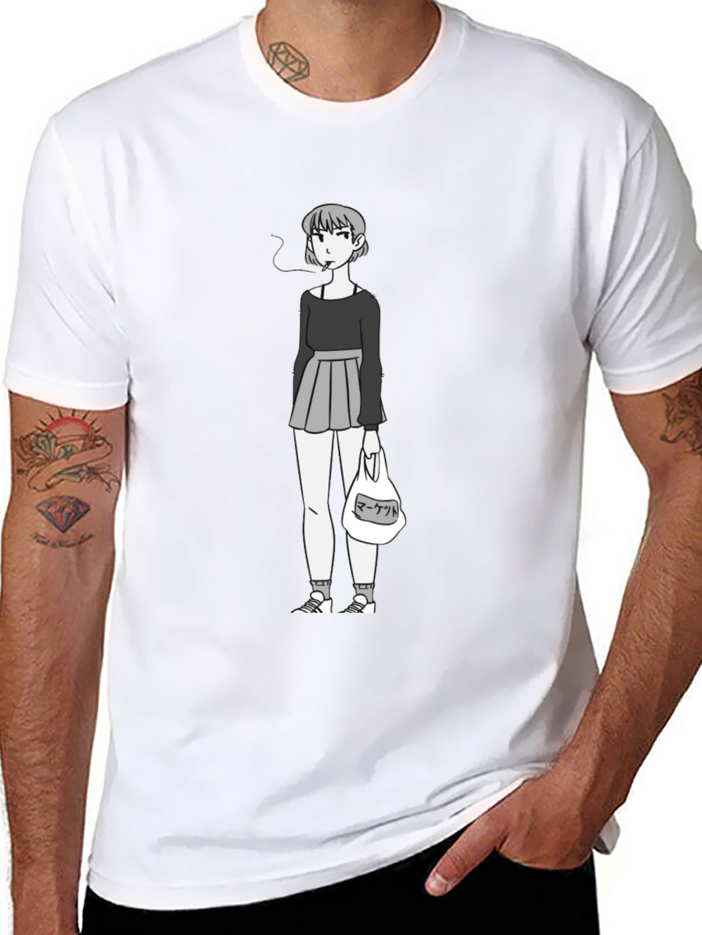 Anime Girl Graphic Tee - Casual Streetwear