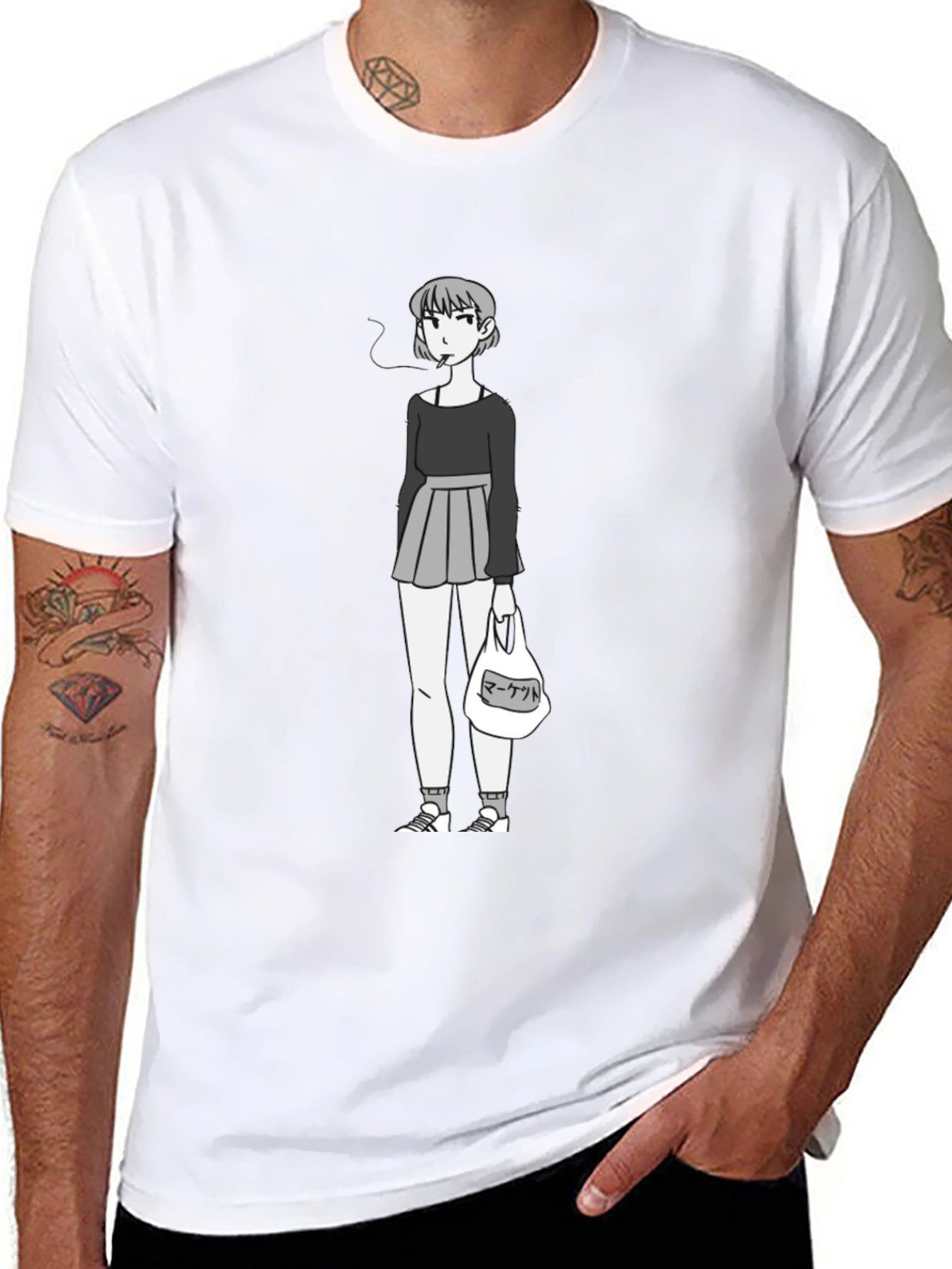 Anime Girl Graphic Tee - Casual Streetwear