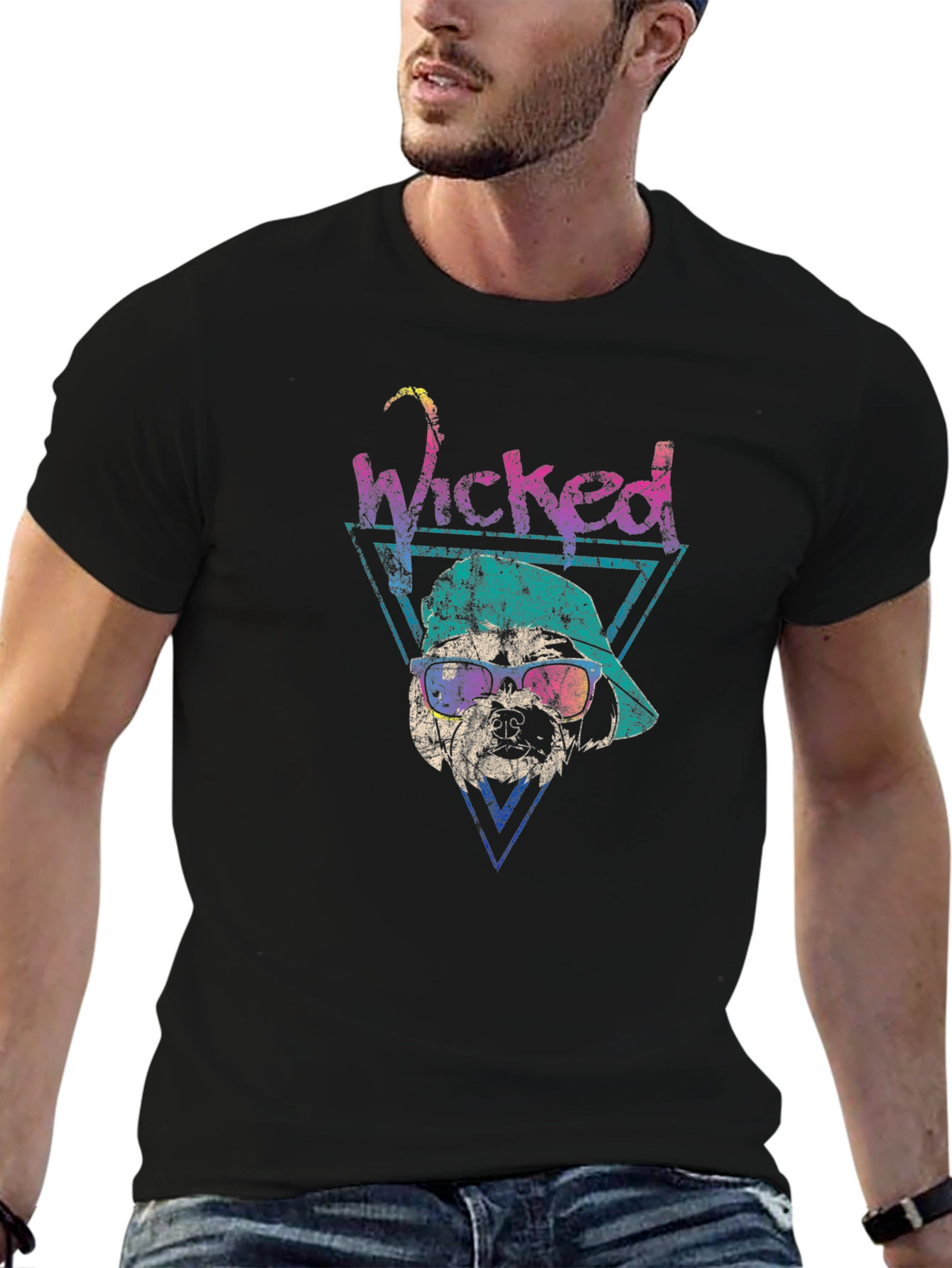 Wicked Dog Graphic Tee - Retro Style