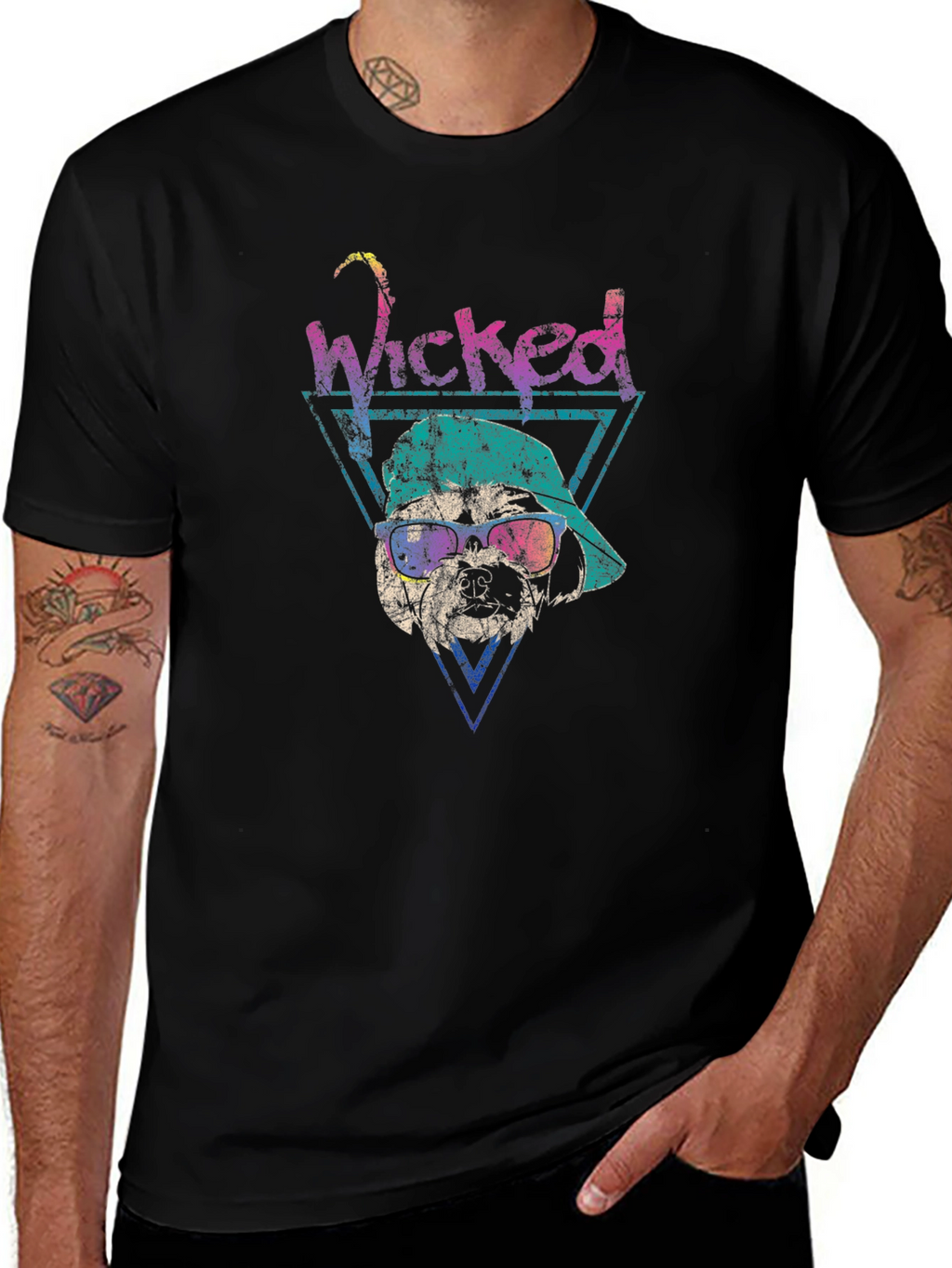 Wicked Dog Graphic Tee - Retro Style