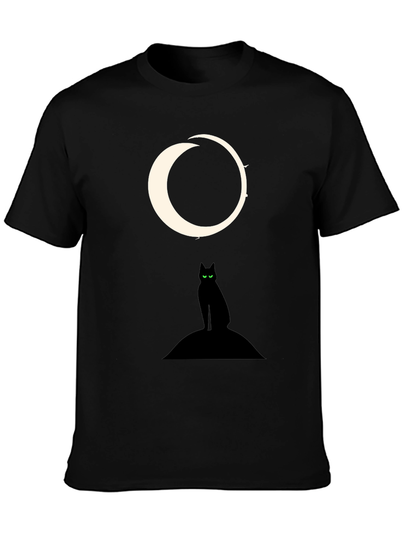 Black Cat Moon Graphic Tee