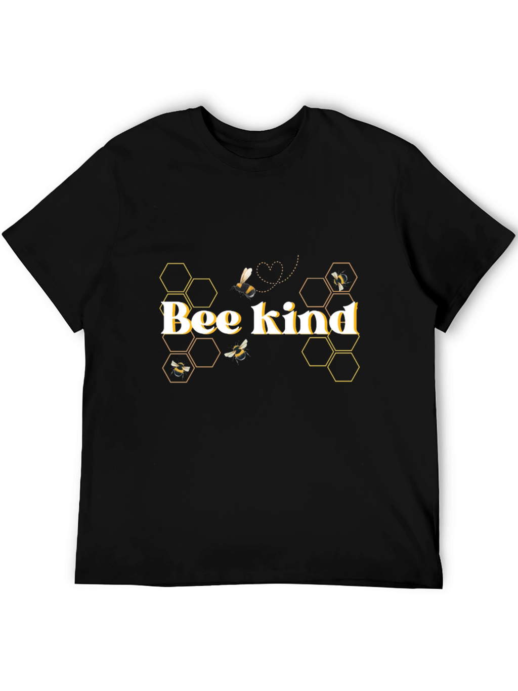 Bee Kind Graphic T-Shirt - Stylish Honeycomb Design