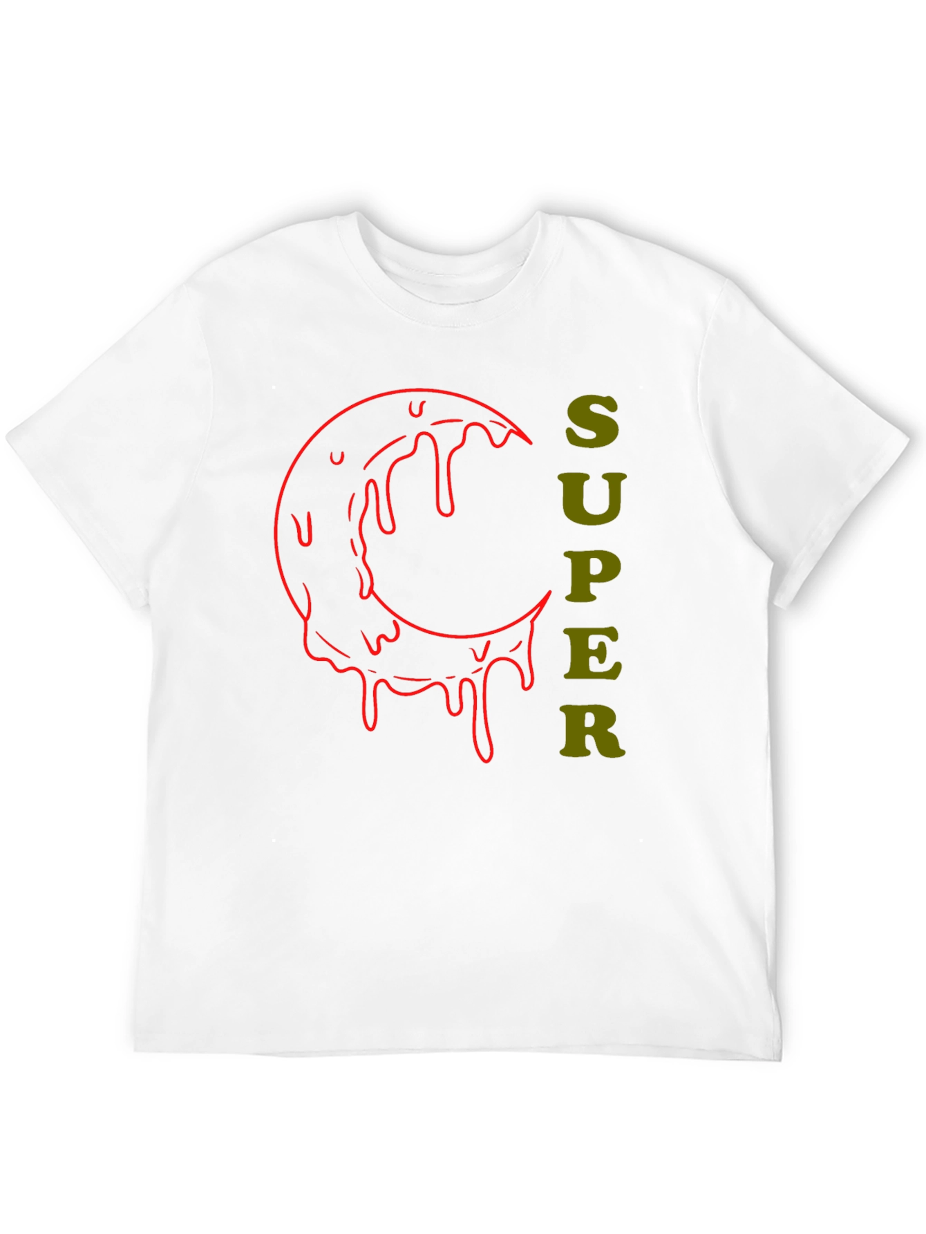 Super Moon Drip Graphic Tee - Black