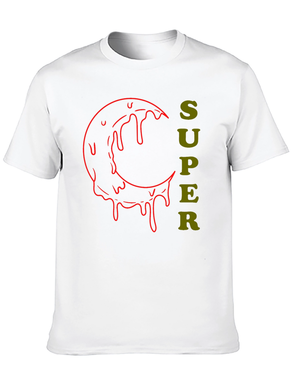 Super Moon Drip Graphic Tee - Black