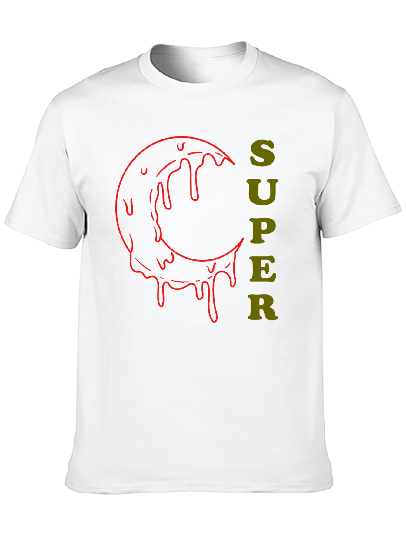 Super Moon Drip Graphic Tee - Black