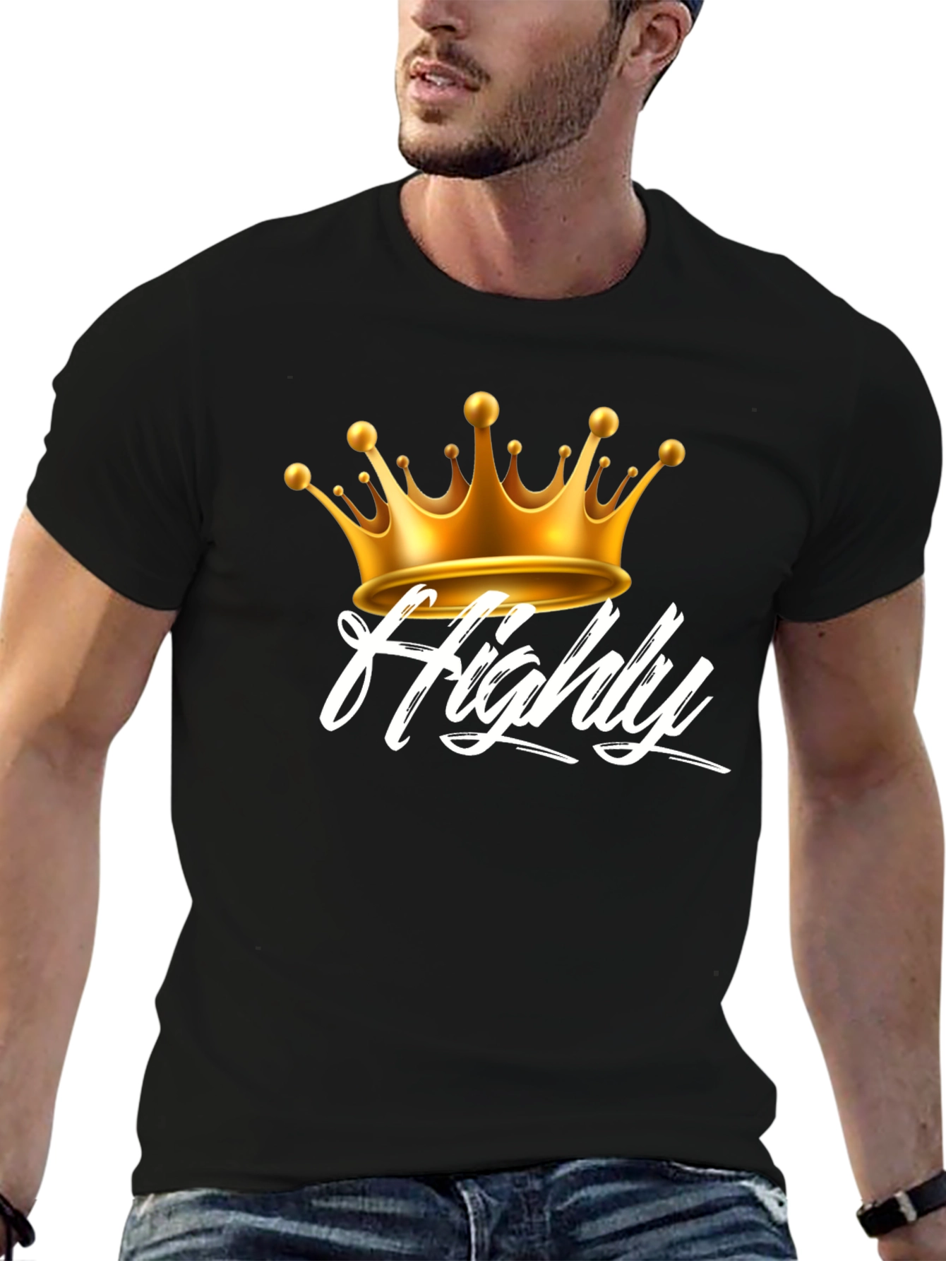 Highly Crowned Black Tee
