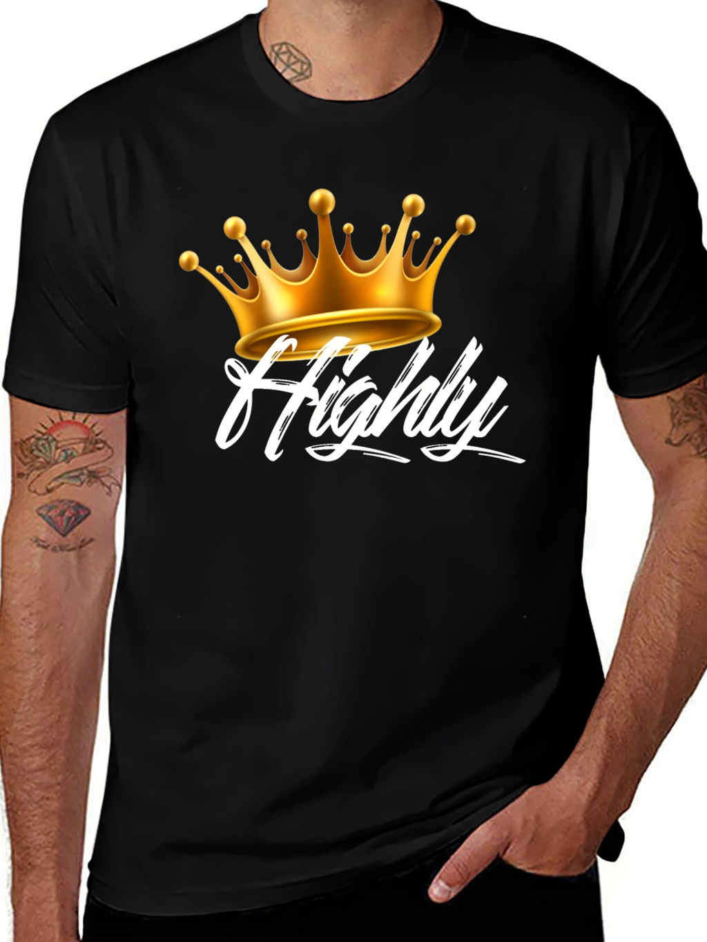 Highly Crowned Black Tee