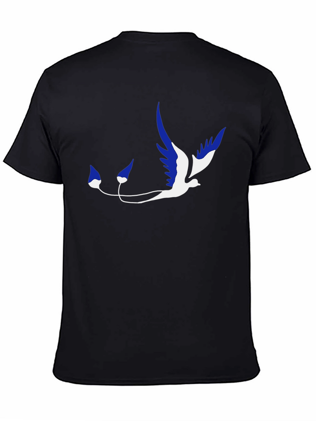 Stylish Black T-Shirt with Unique Bird Graphic
