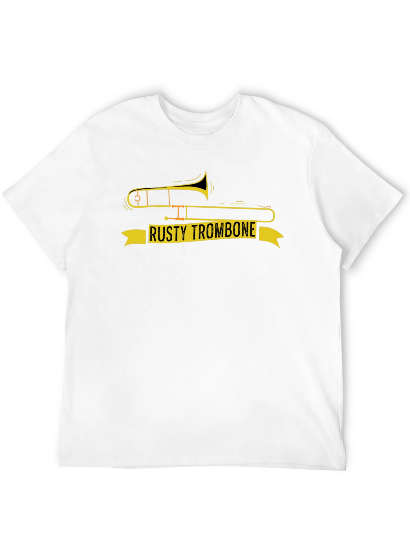 Rusty Trombone Graphic T-Shirt - Funny Music Tee