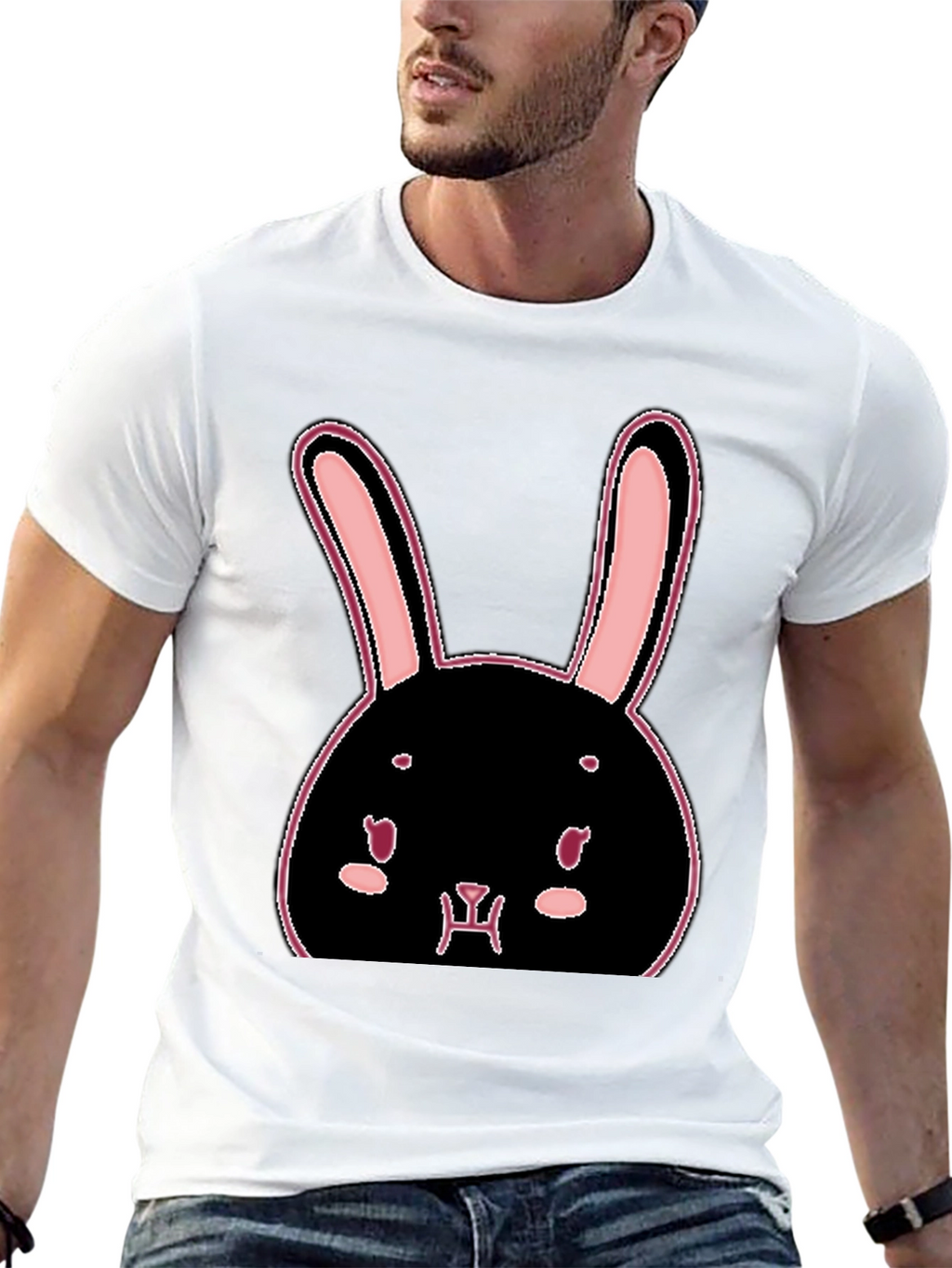 Bunny Graphic T-Shirt - Trendy Casual Tee