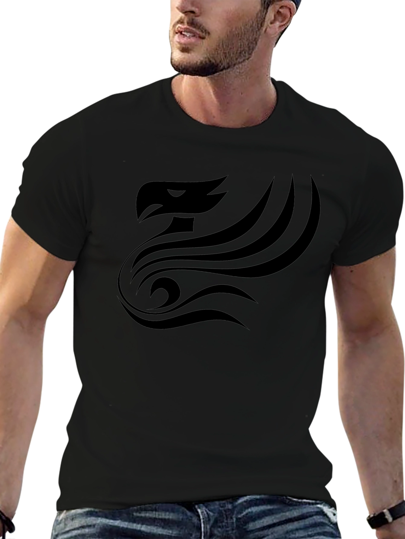 Phoenix Graphic T-Shirt - Bold Black Design