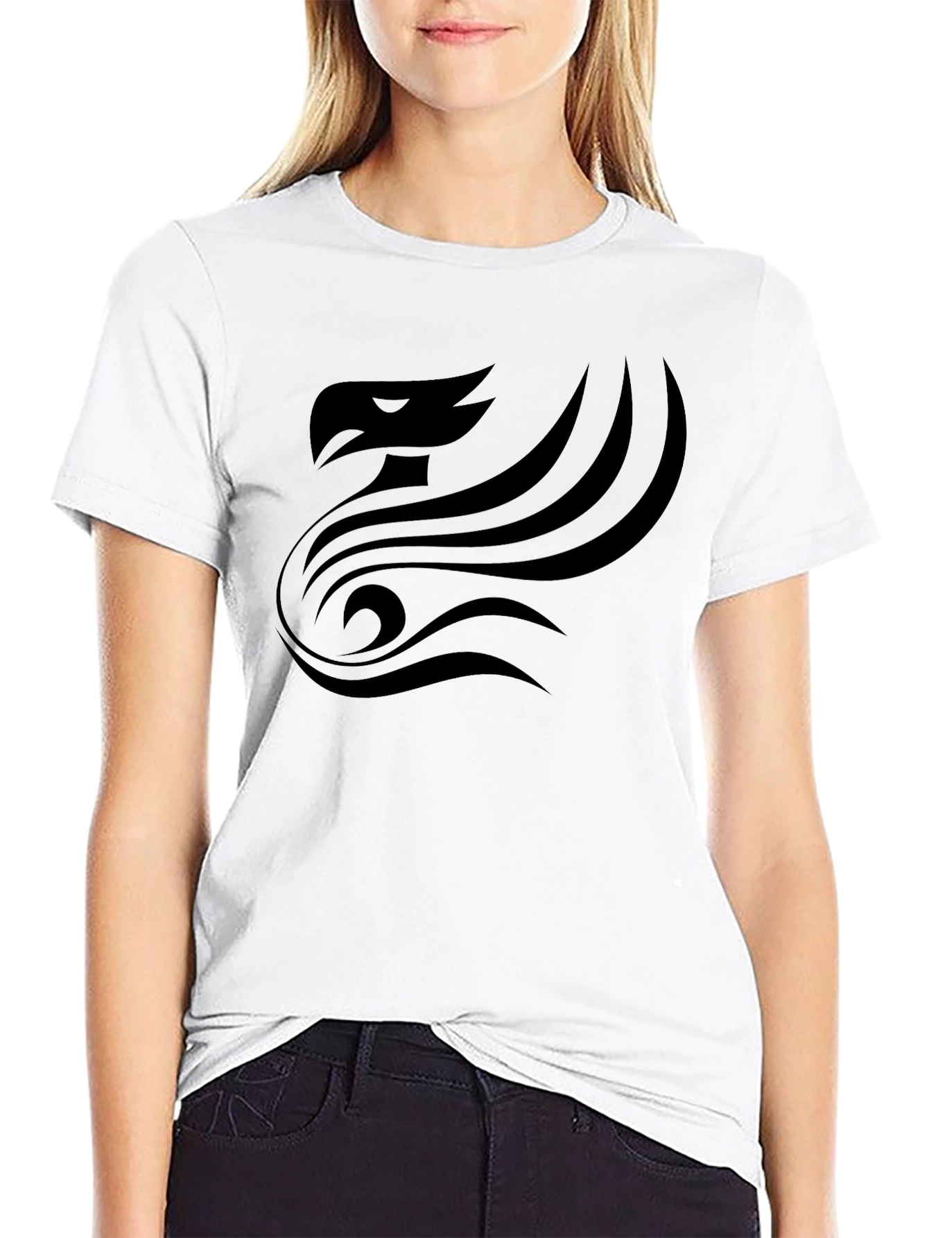 Phoenix Graphic T-Shirt - Bold Black Design