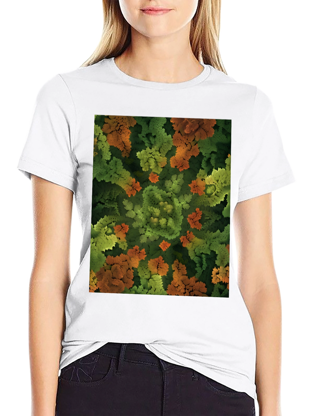 Abstract Nature Print T-Shirt - Organic Feel