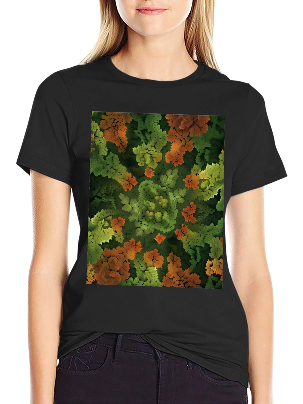 Abstract Nature Print T-Shirt - Organic Feel