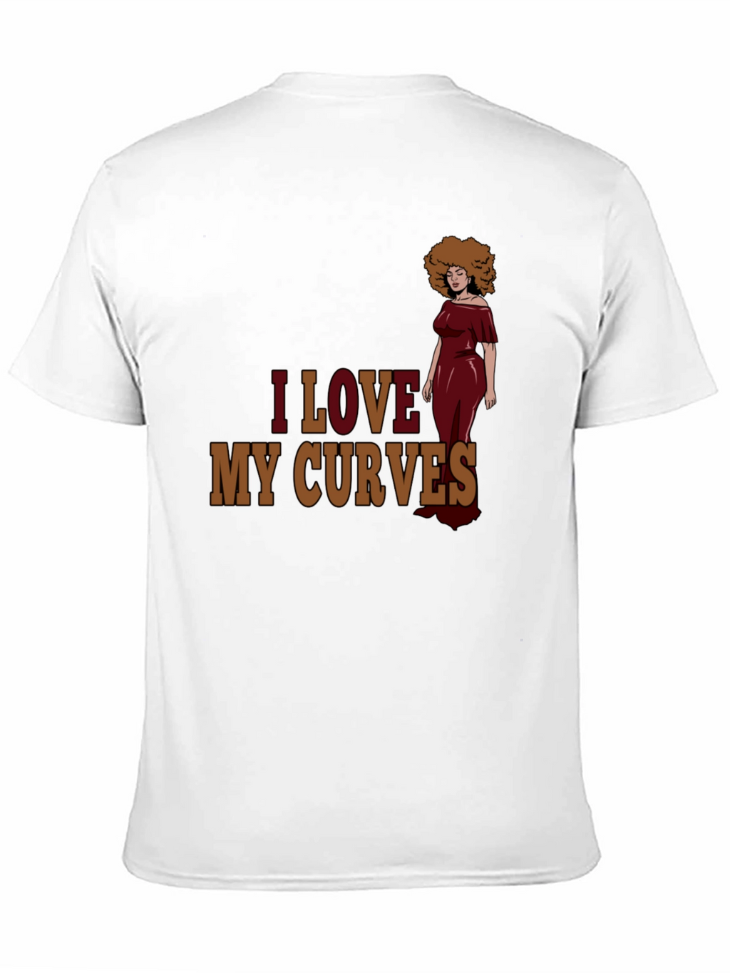 I Love My Curves Graphic T-Shirt - Black