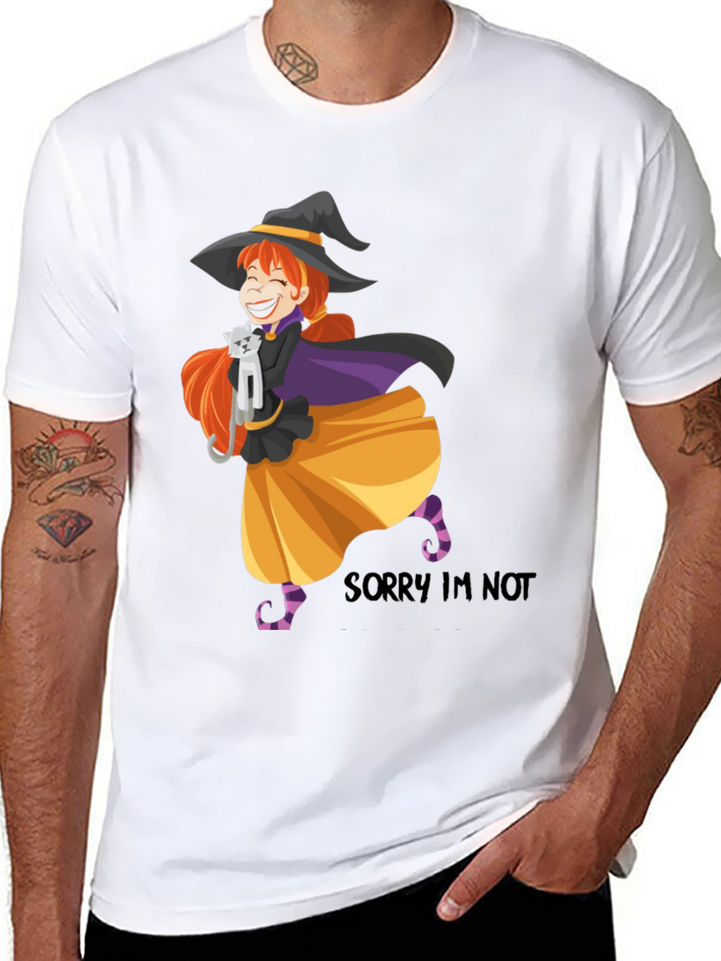 Witch Cat T-Shirt - Halloween Graphic Tee