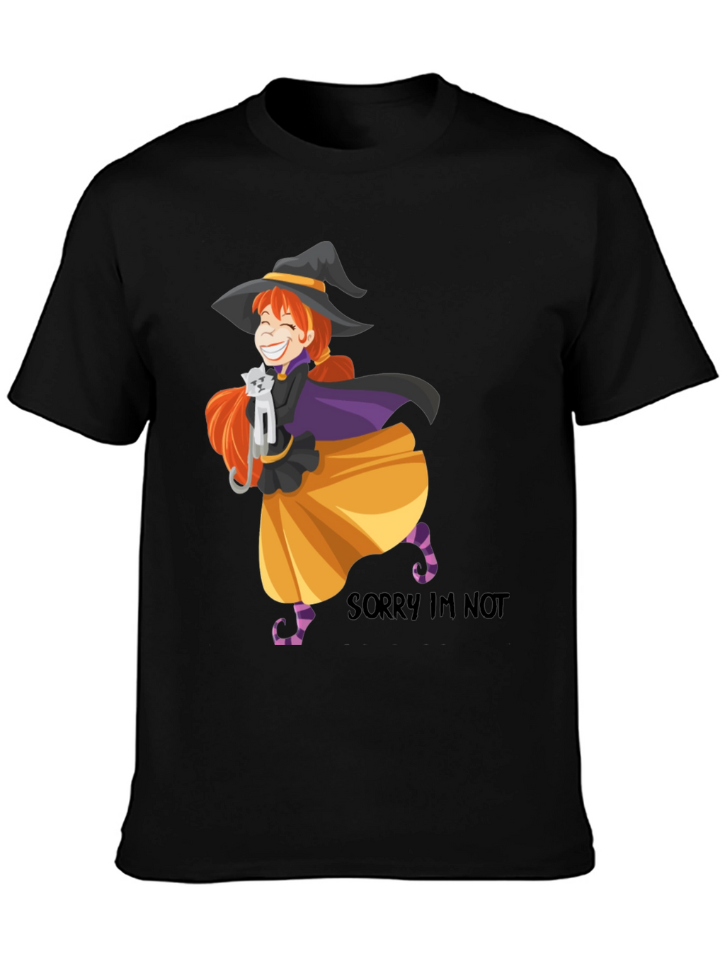 Witch Cat T-Shirt - Halloween Graphic Tee