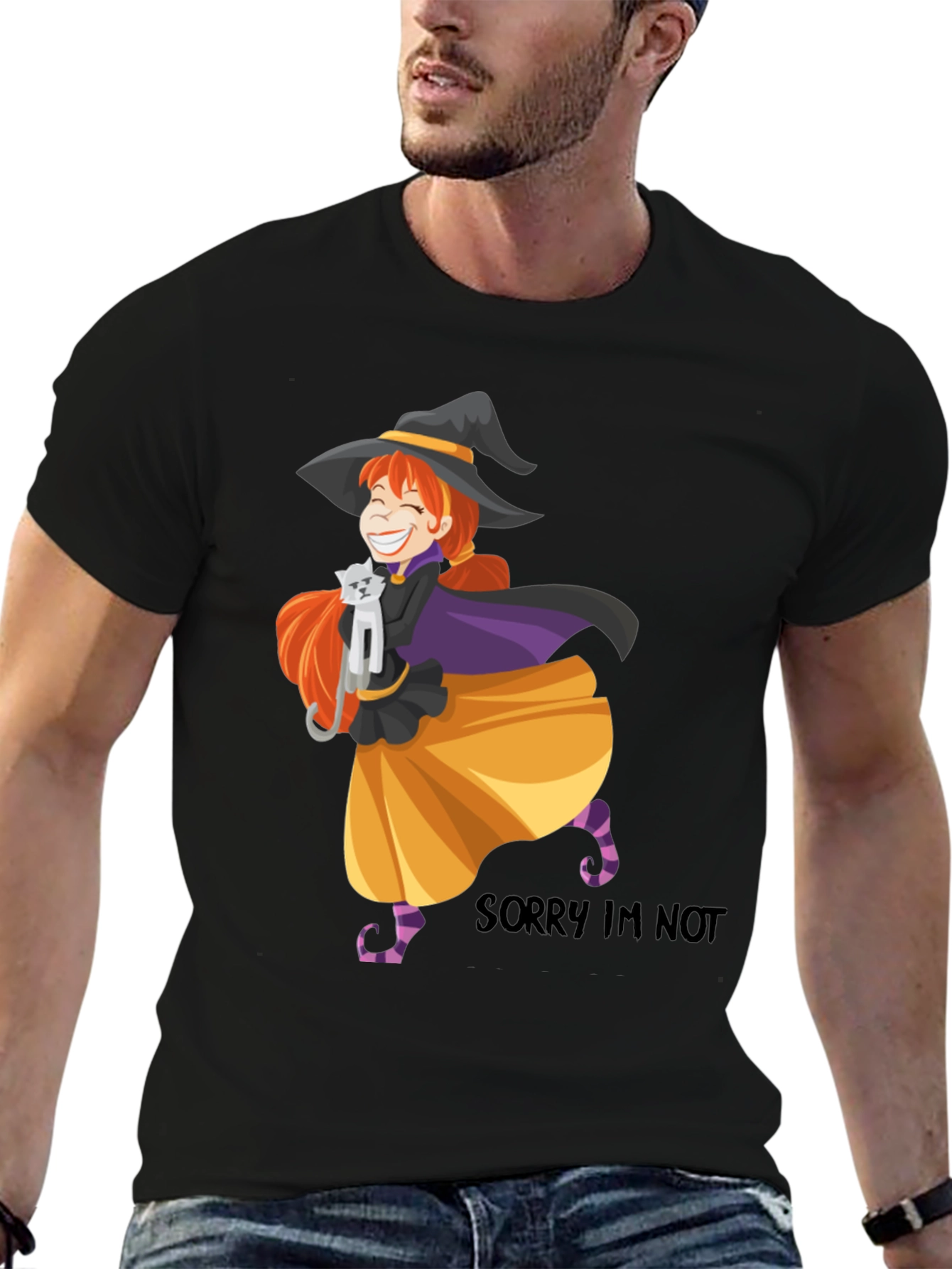 Witch Cat T-Shirt - Halloween Graphic Tee