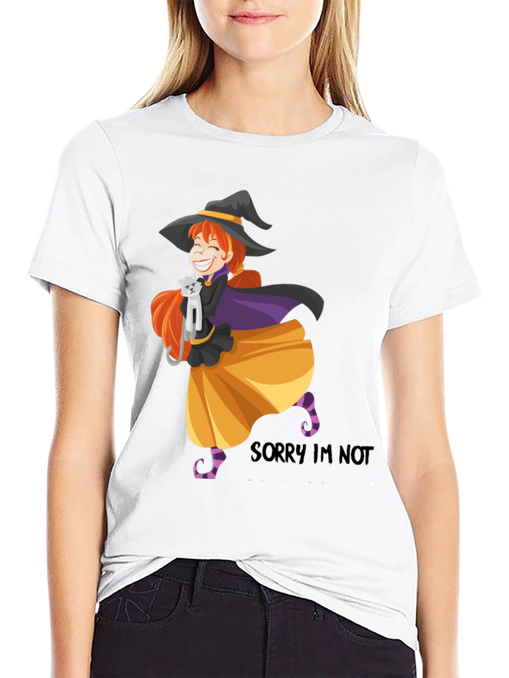 Witch Cat T-Shirt - Halloween Graphic Tee