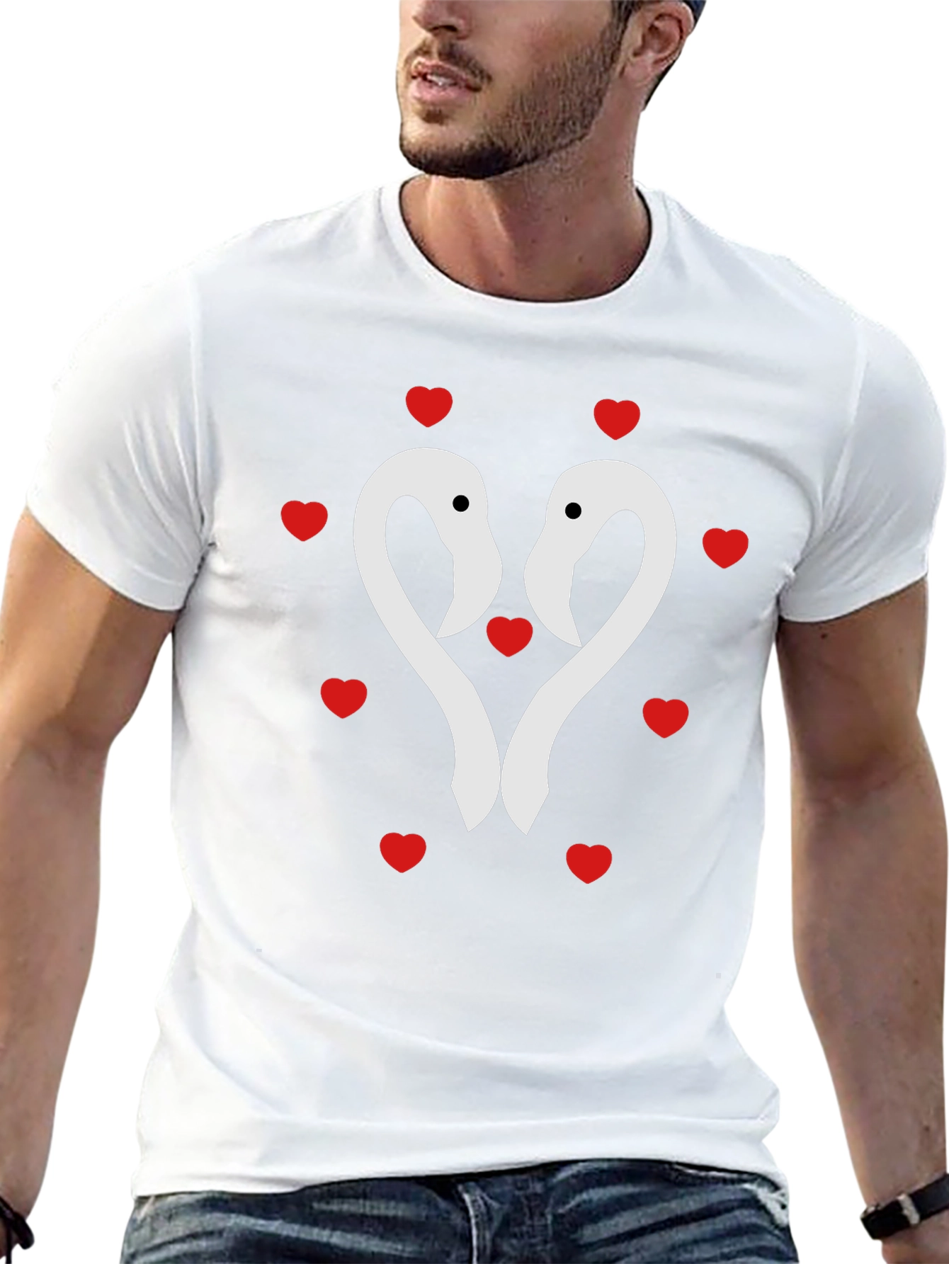 Flamingo Heart Tee - Romantic Valentines Day Shirt
