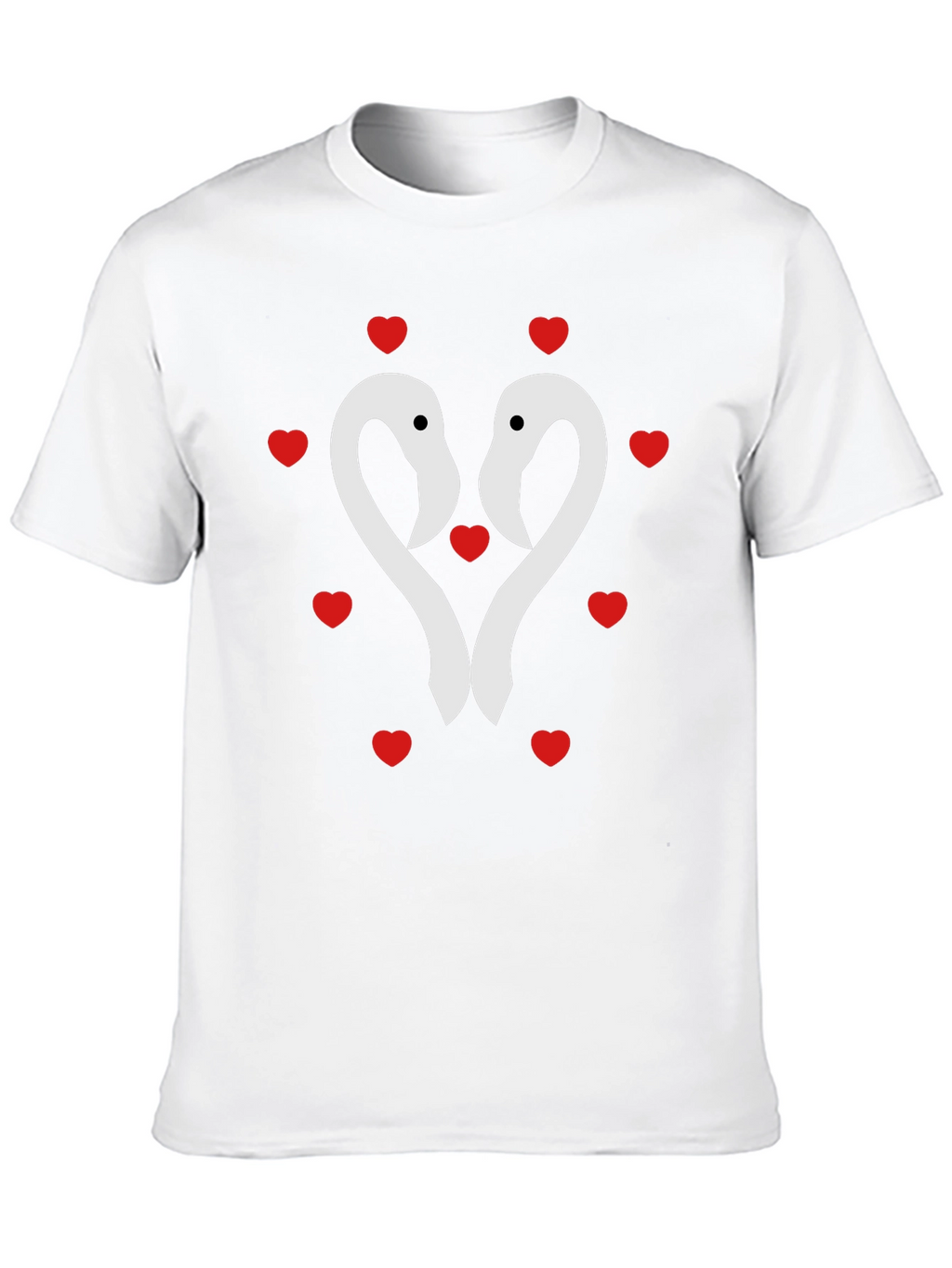 Flamingo Heart Tee - Romantic Valentines Day Shirt