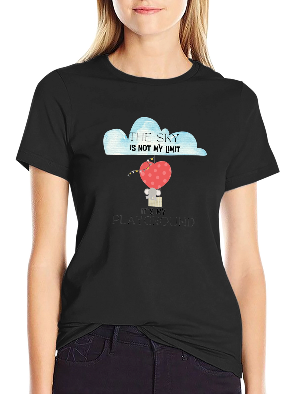 Skys the Limit Heart Balloon Graphic Tee