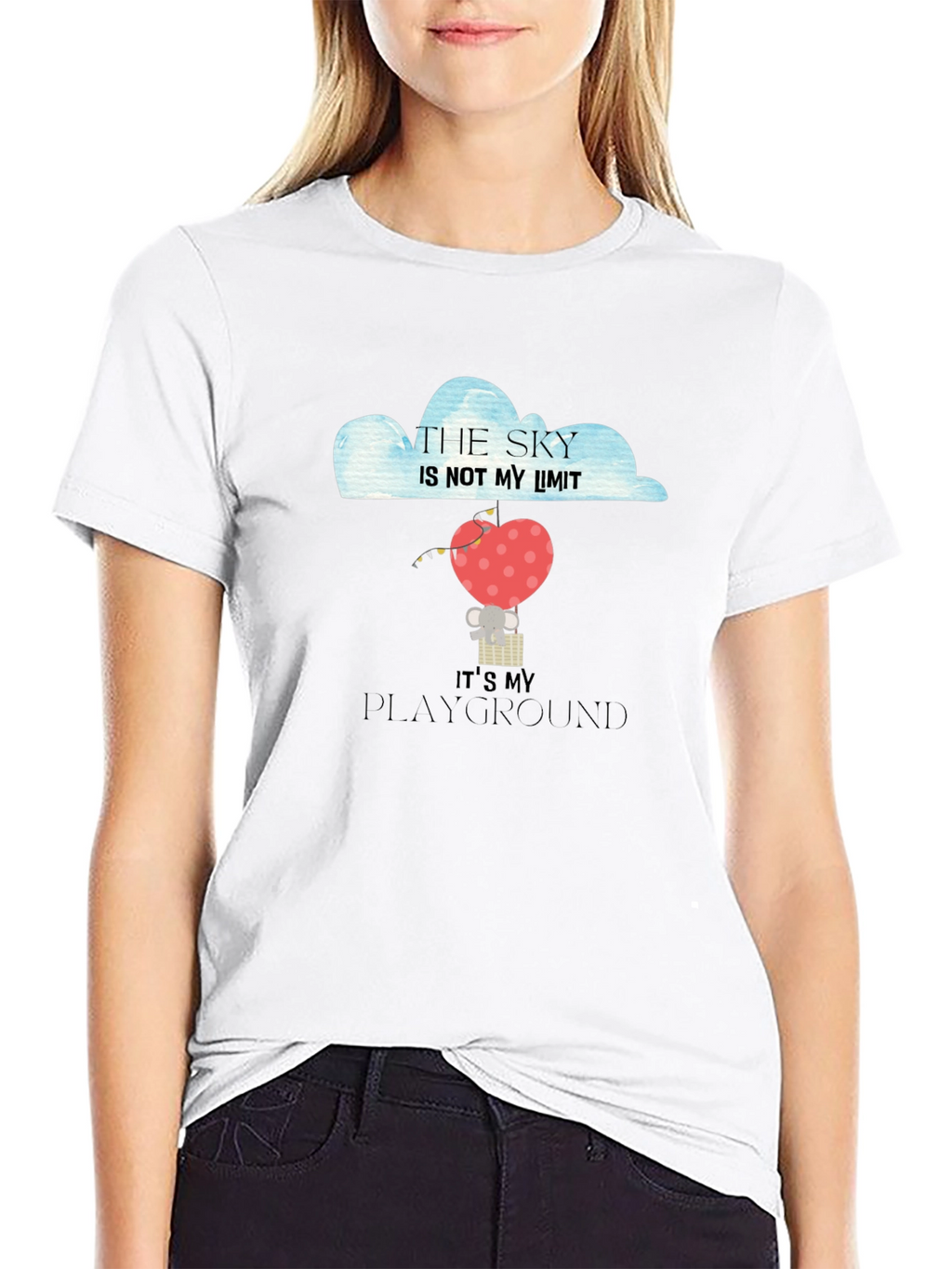 Skys the Limit Heart Balloon Graphic Tee