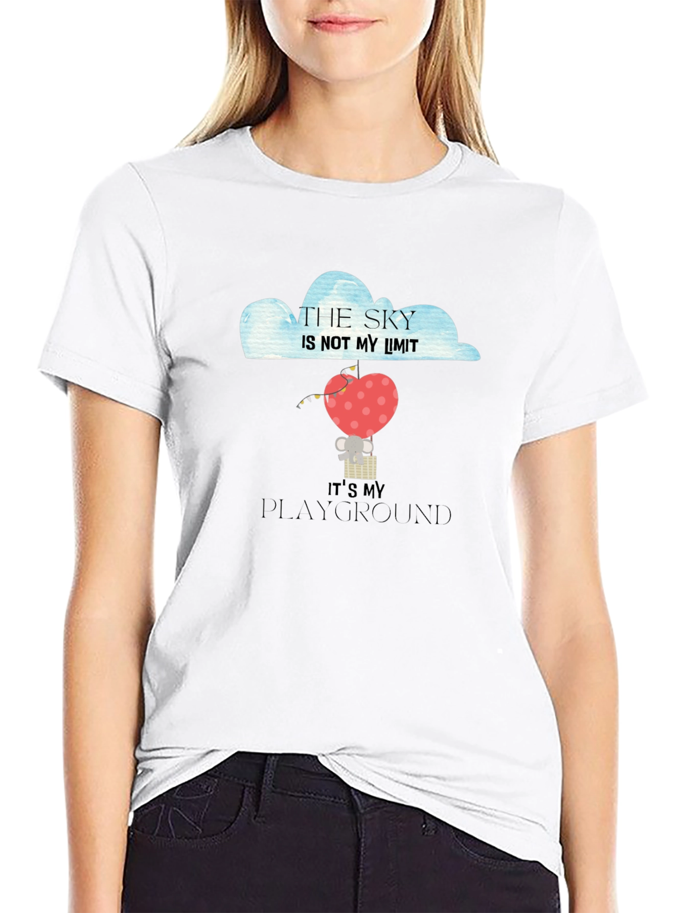Skys the Limit Heart Balloon Graphic Tee