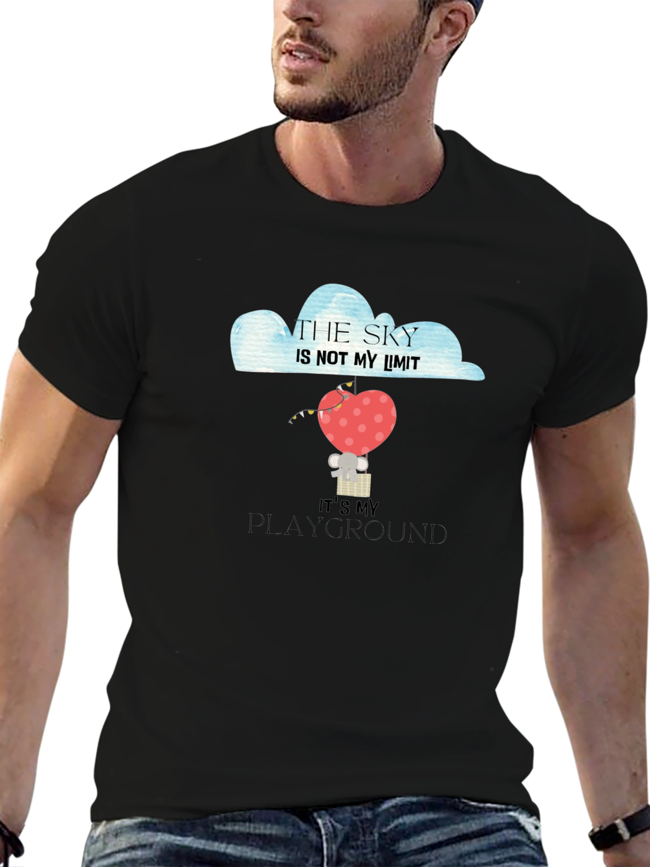 Skys the Limit Heart Balloon Graphic Tee