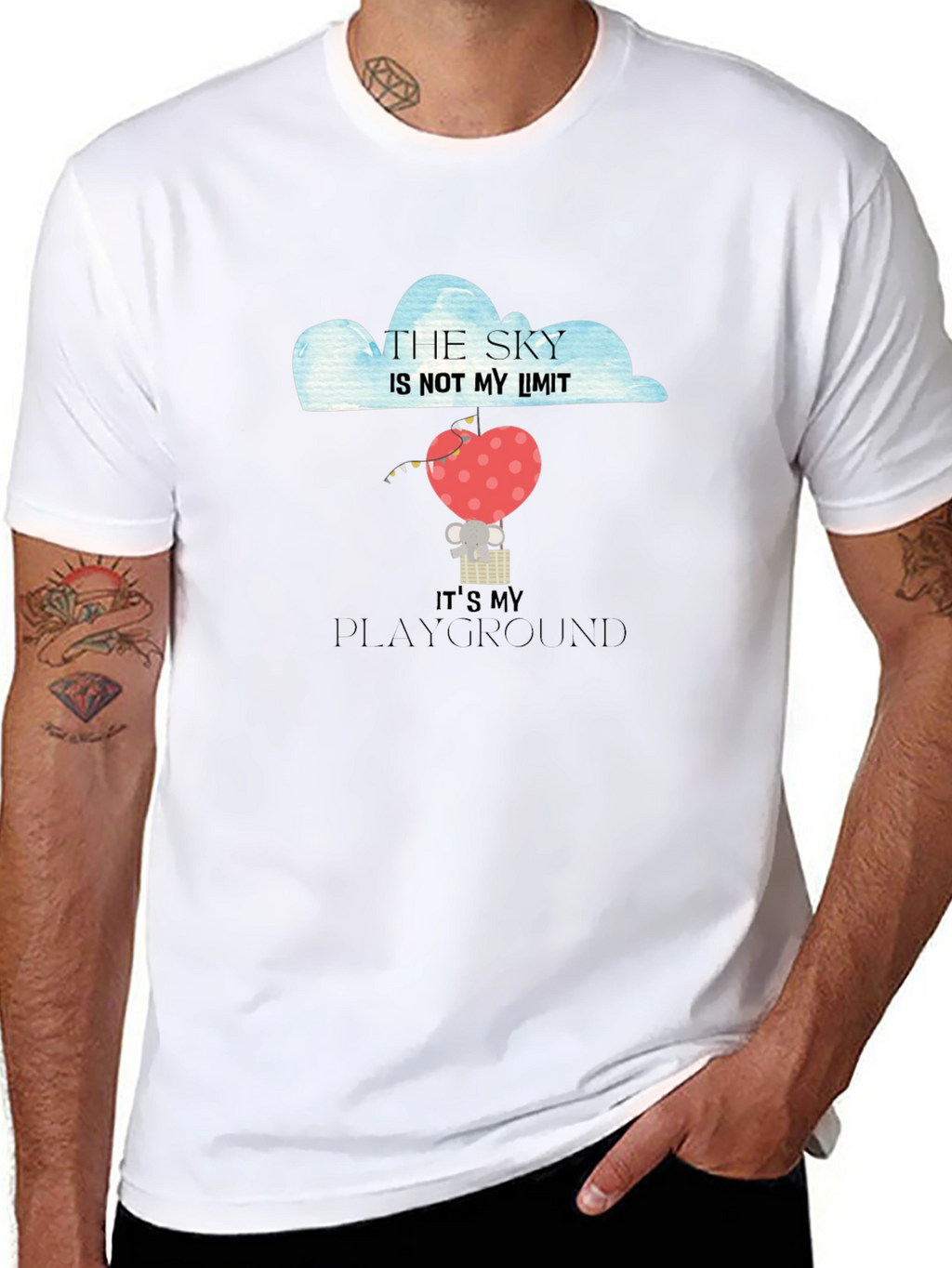 Skys the Limit Heart Balloon Graphic Tee