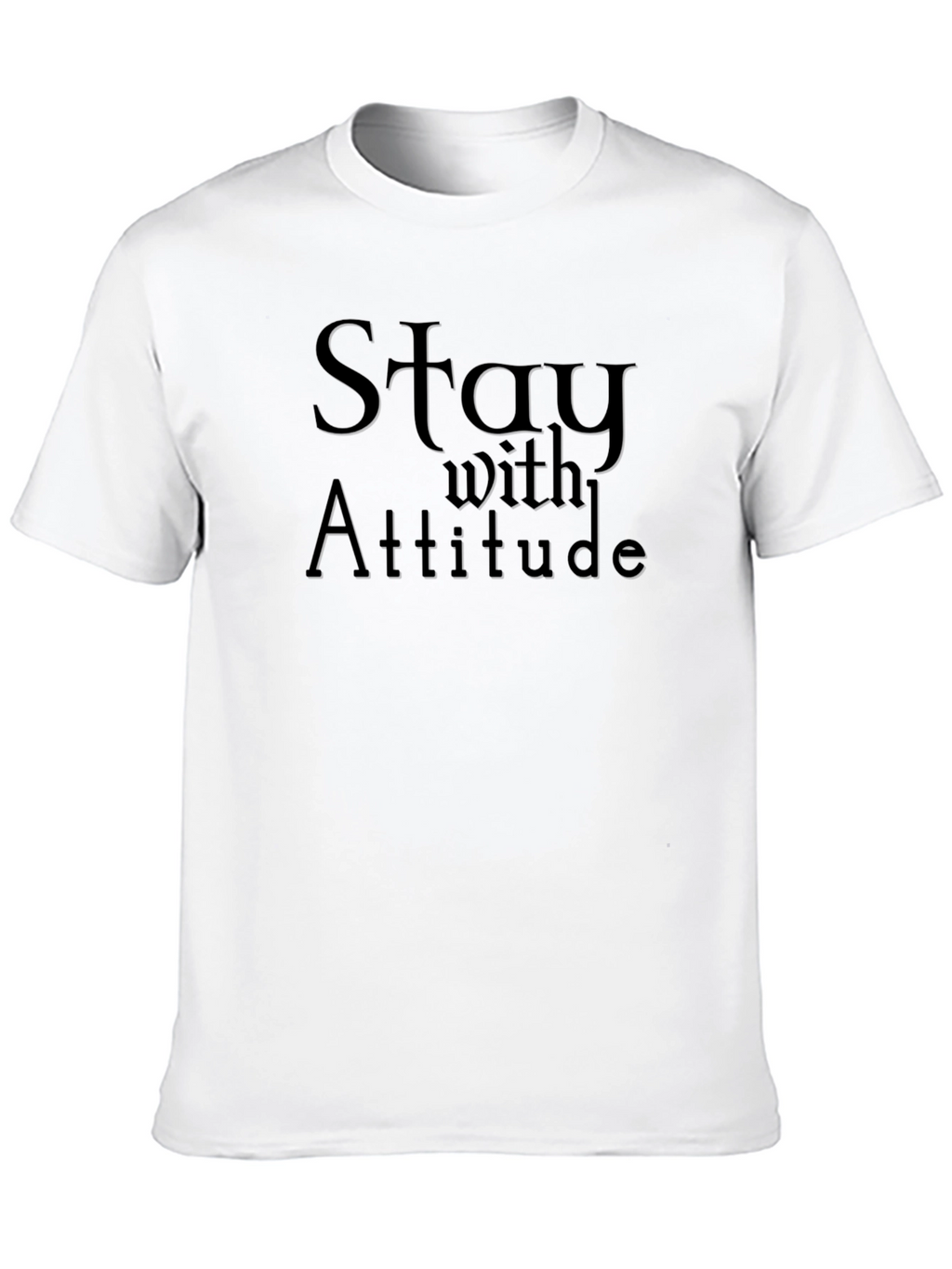Stay With Attitude Graphic T-Shirt - Mens Black Tee