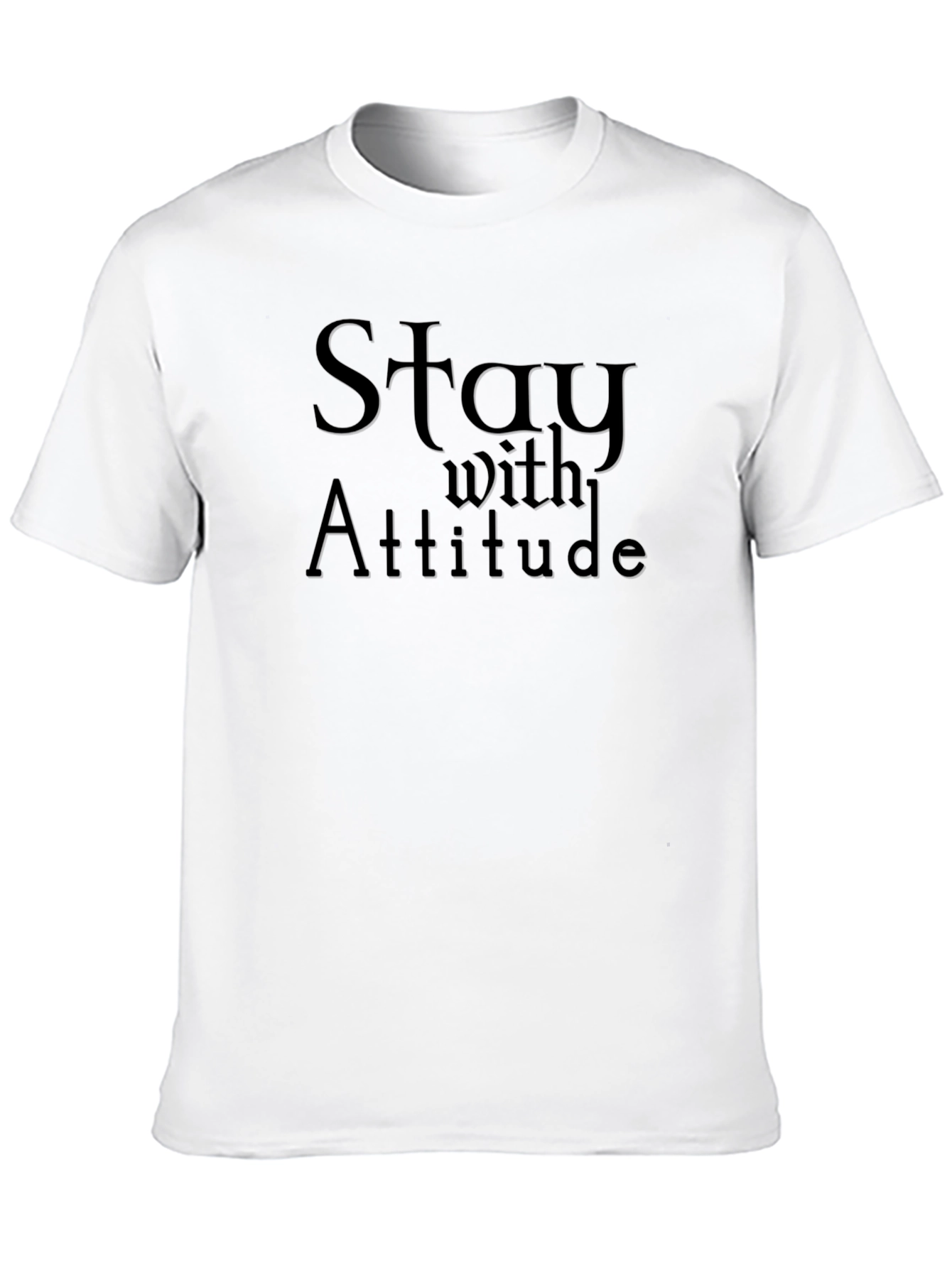 Stay With Attitude Graphic T-Shirt - Mens Black Tee