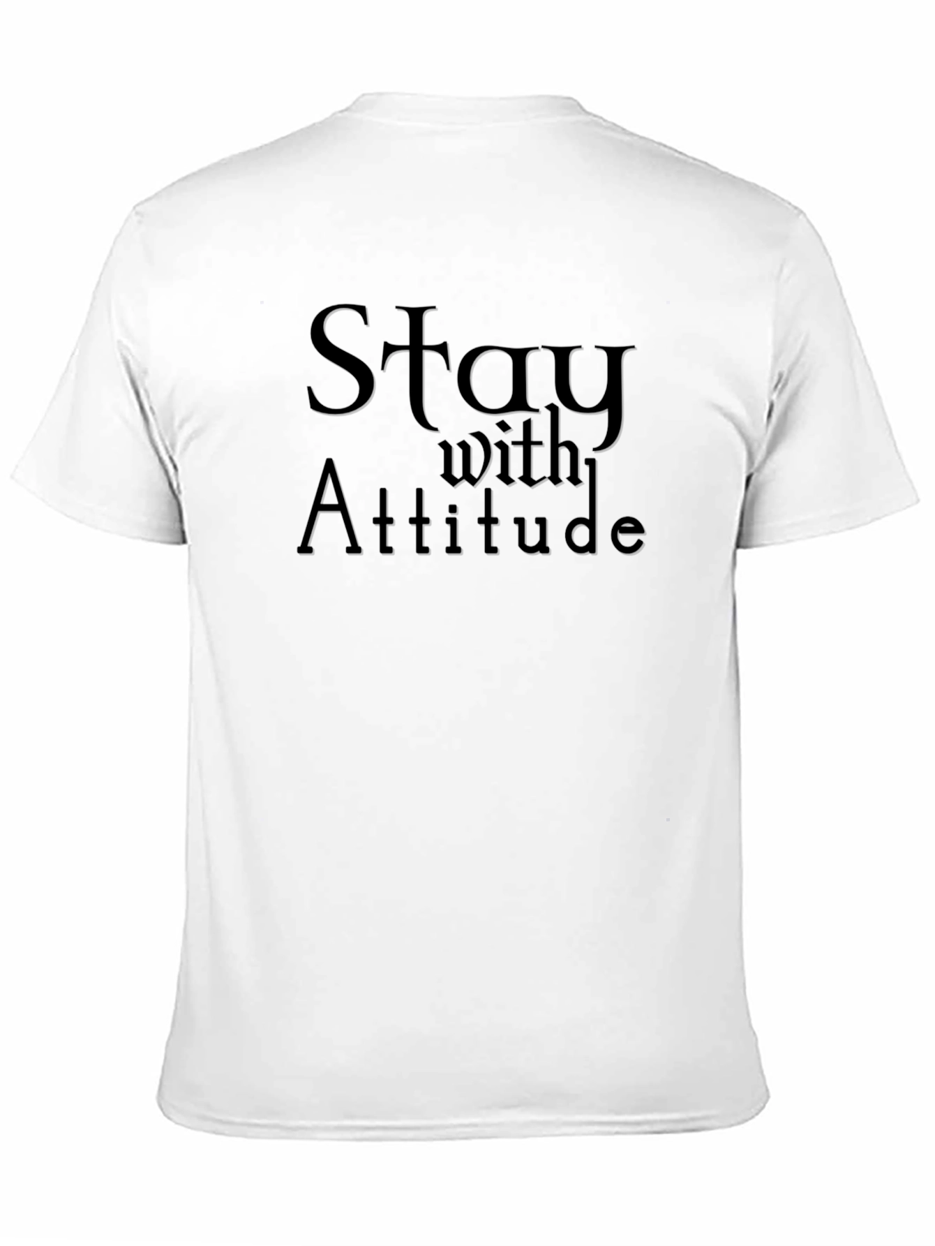 Stay With Attitude Graphic T-Shirt - Mens Black Tee