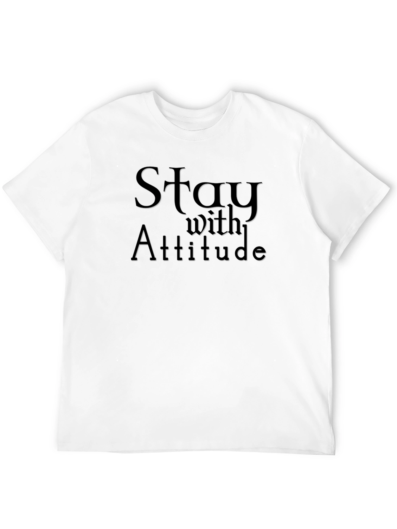 Stay With Attitude Graphic T-Shirt - Mens Black Tee