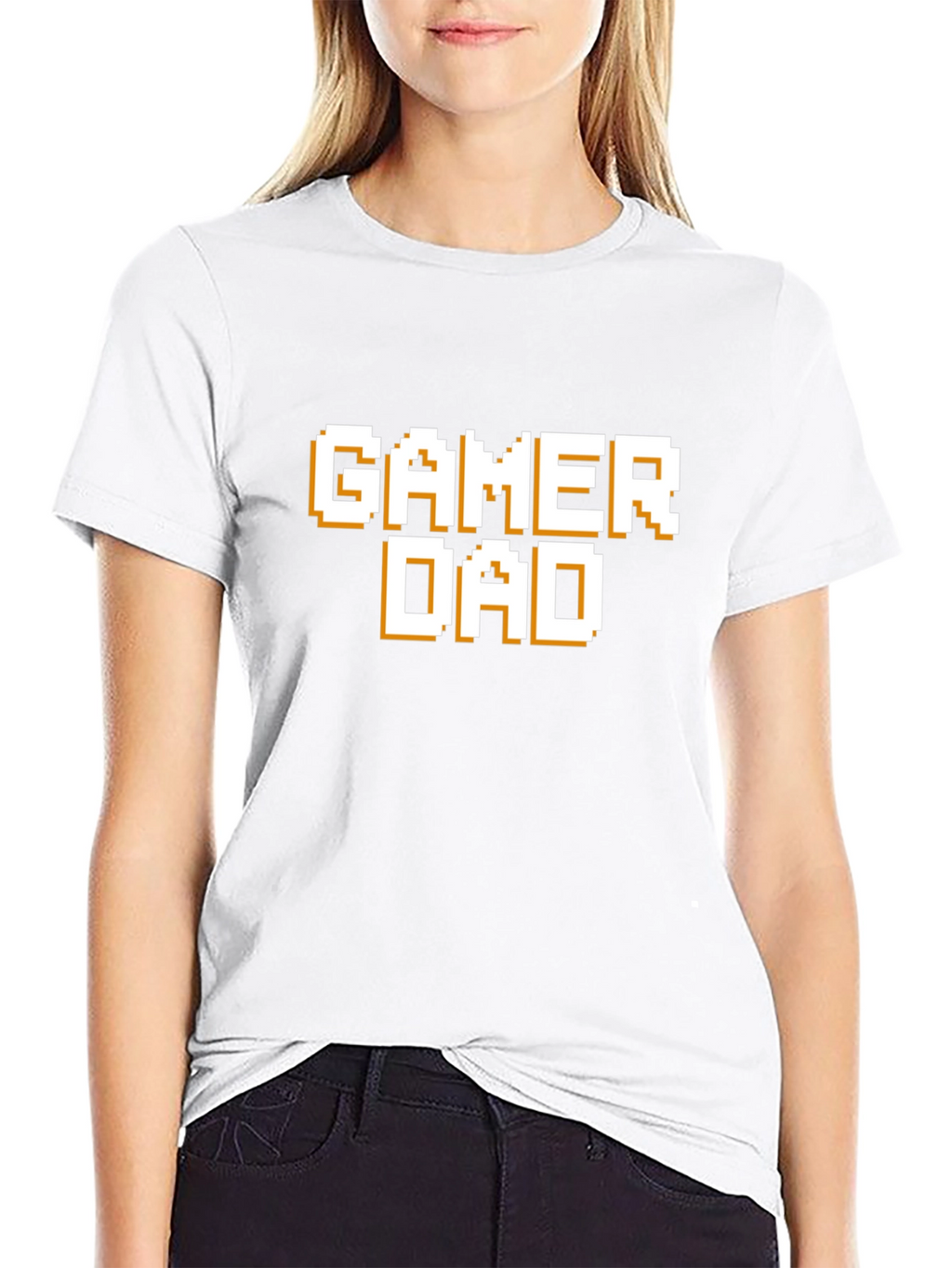 Gamer Dad T-Shirt - Pixel Style Text Tee