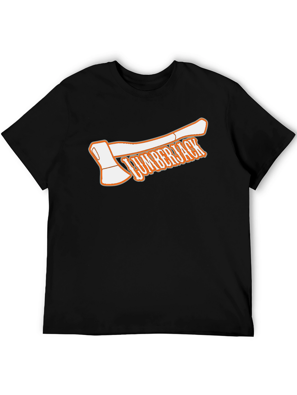 Lumberjack Axe Graphic Tee - Black Cotton T-Shirt