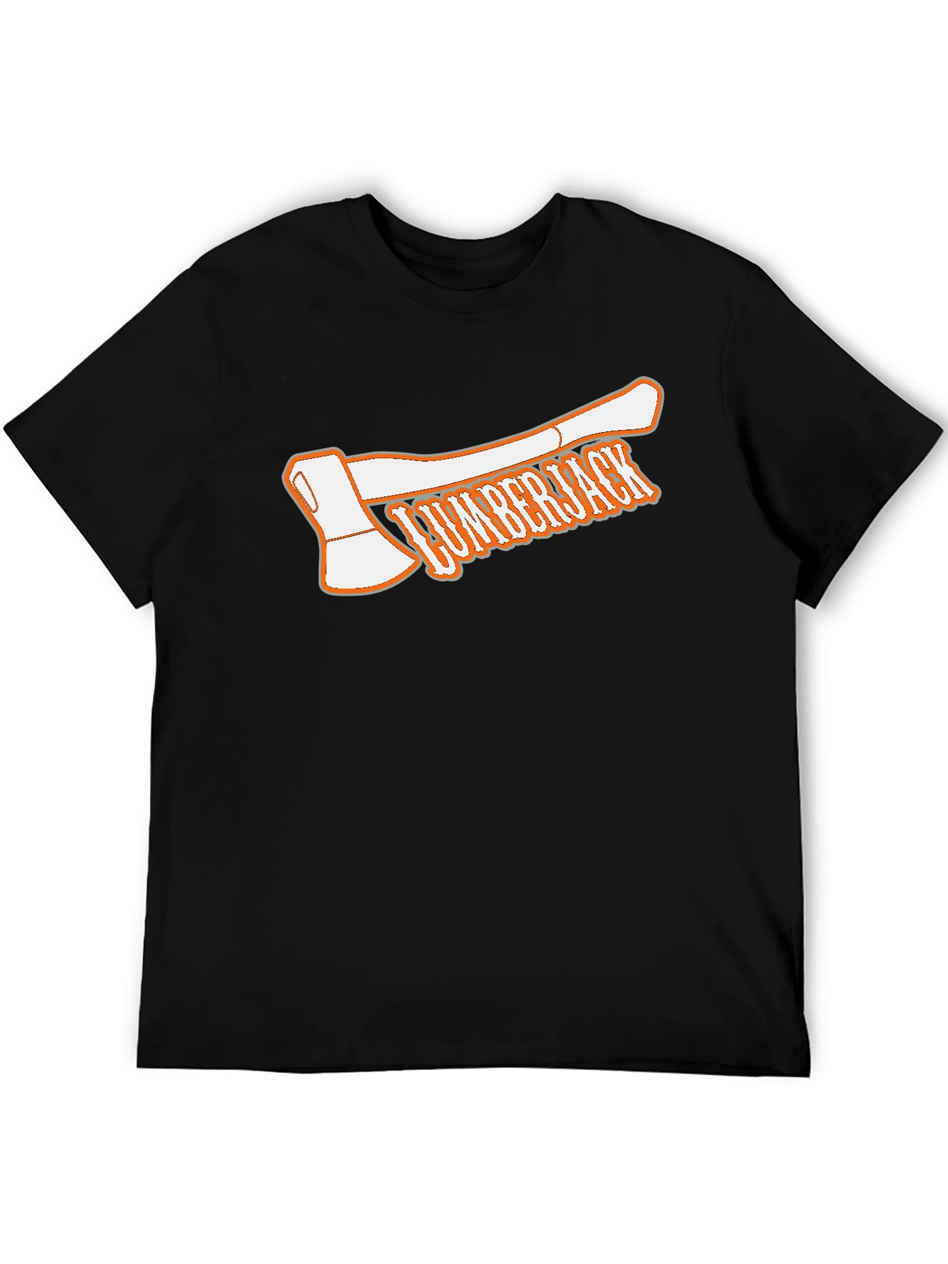 Lumberjack Axe Graphic Tee - Black Cotton T-Shirt