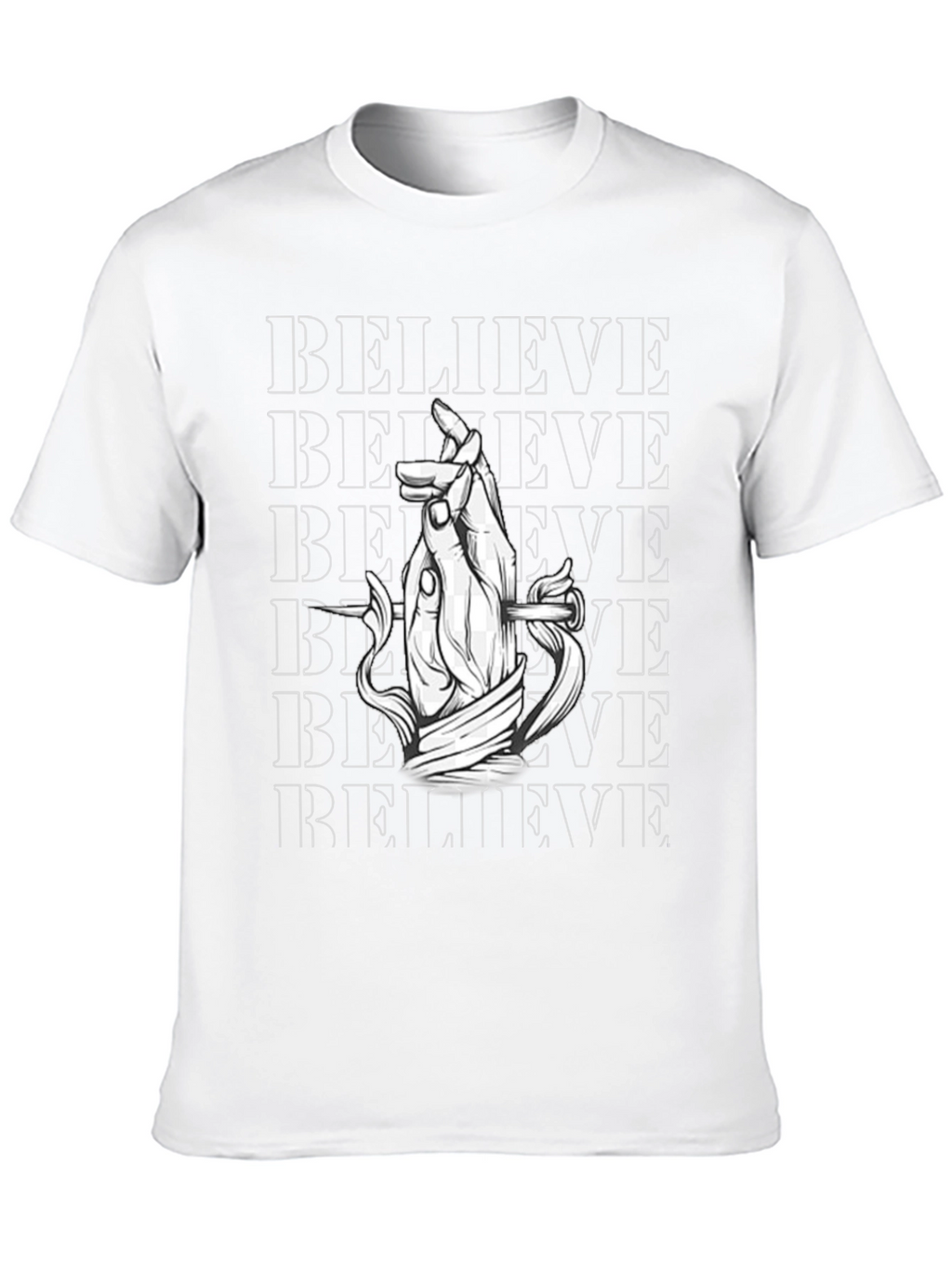 Believe Graphic Print Black T-Shirt