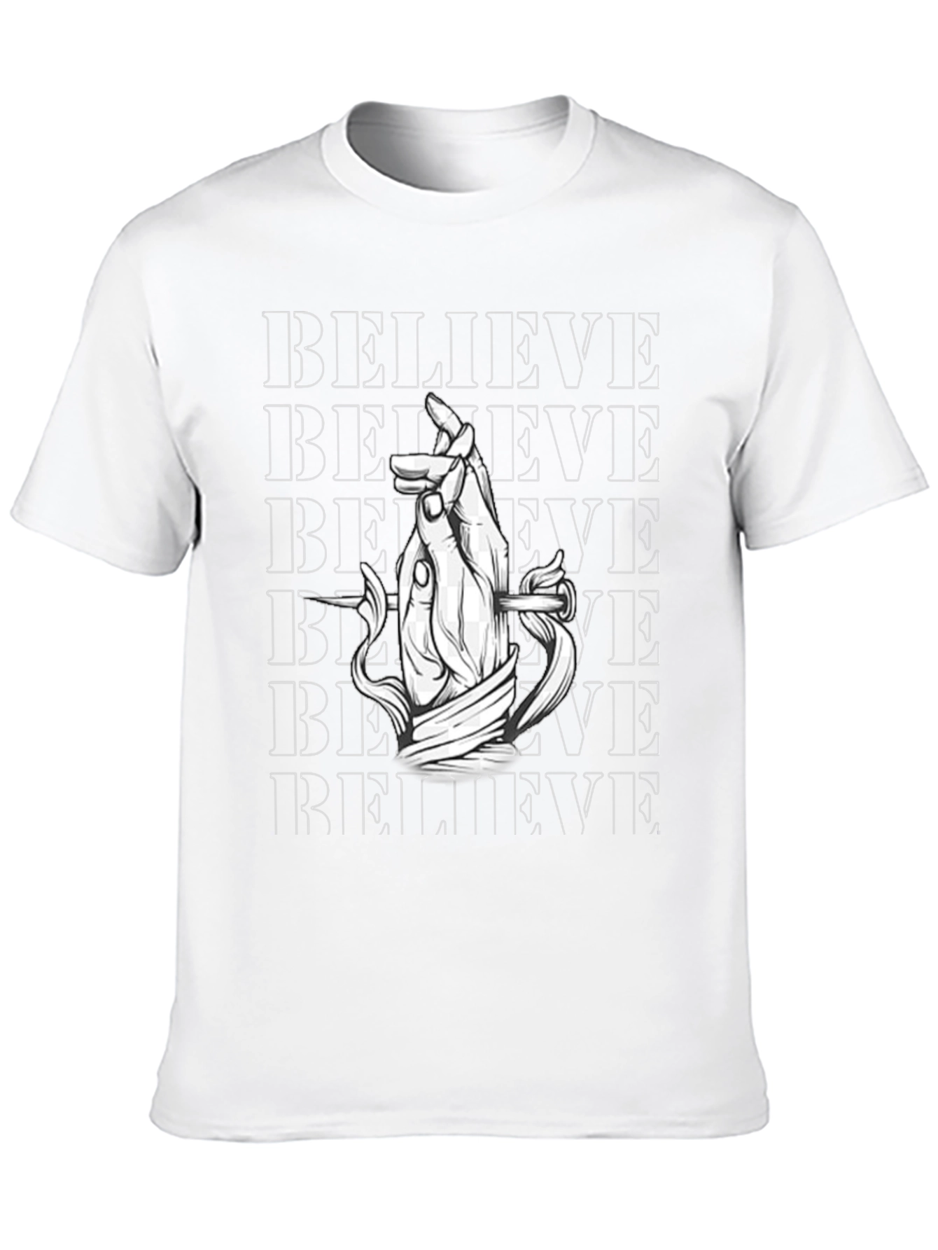 Believe Graphic Print Black T-Shirt