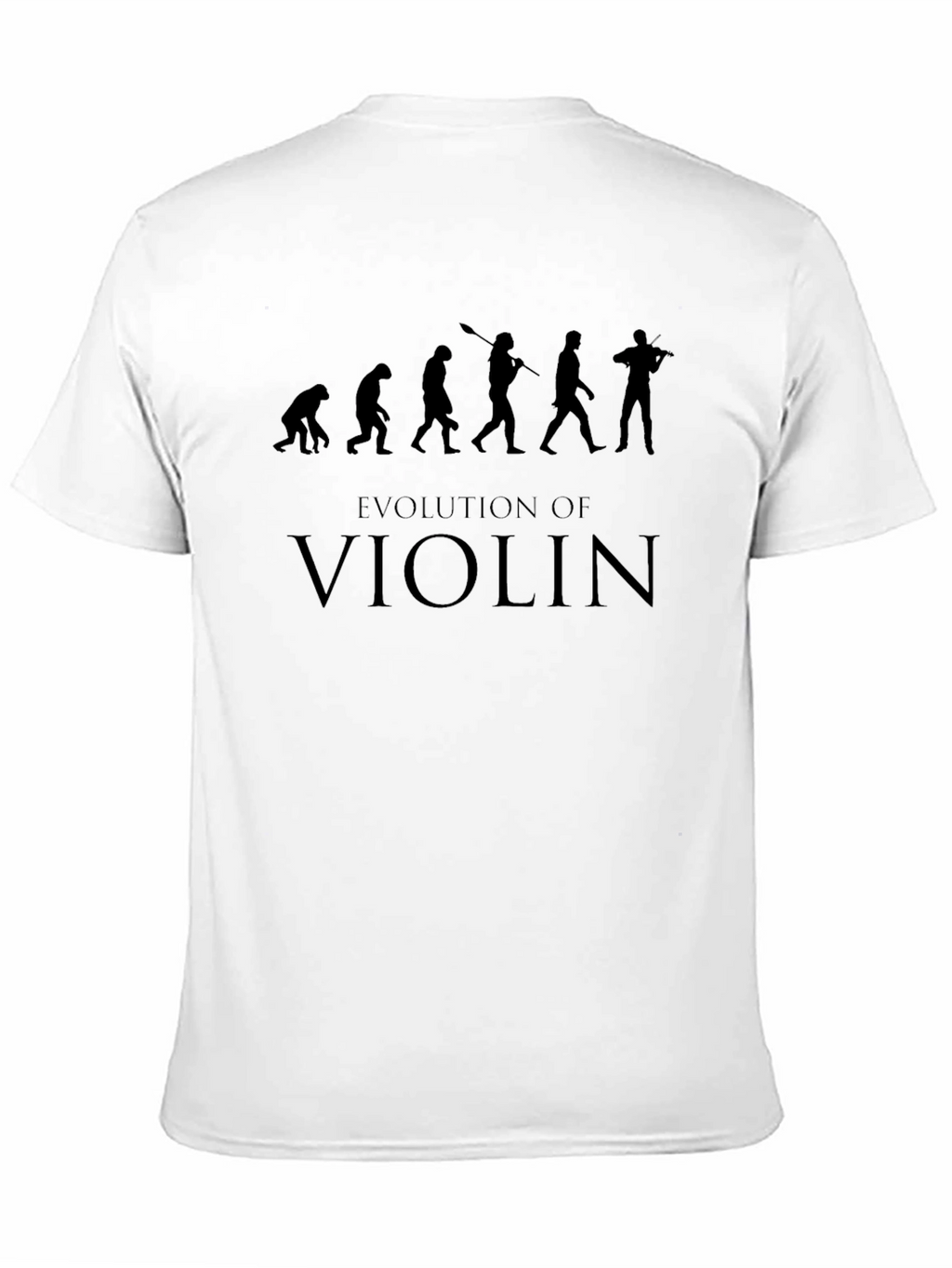 Evolution of Violin Graphic Tee - Black Cotton