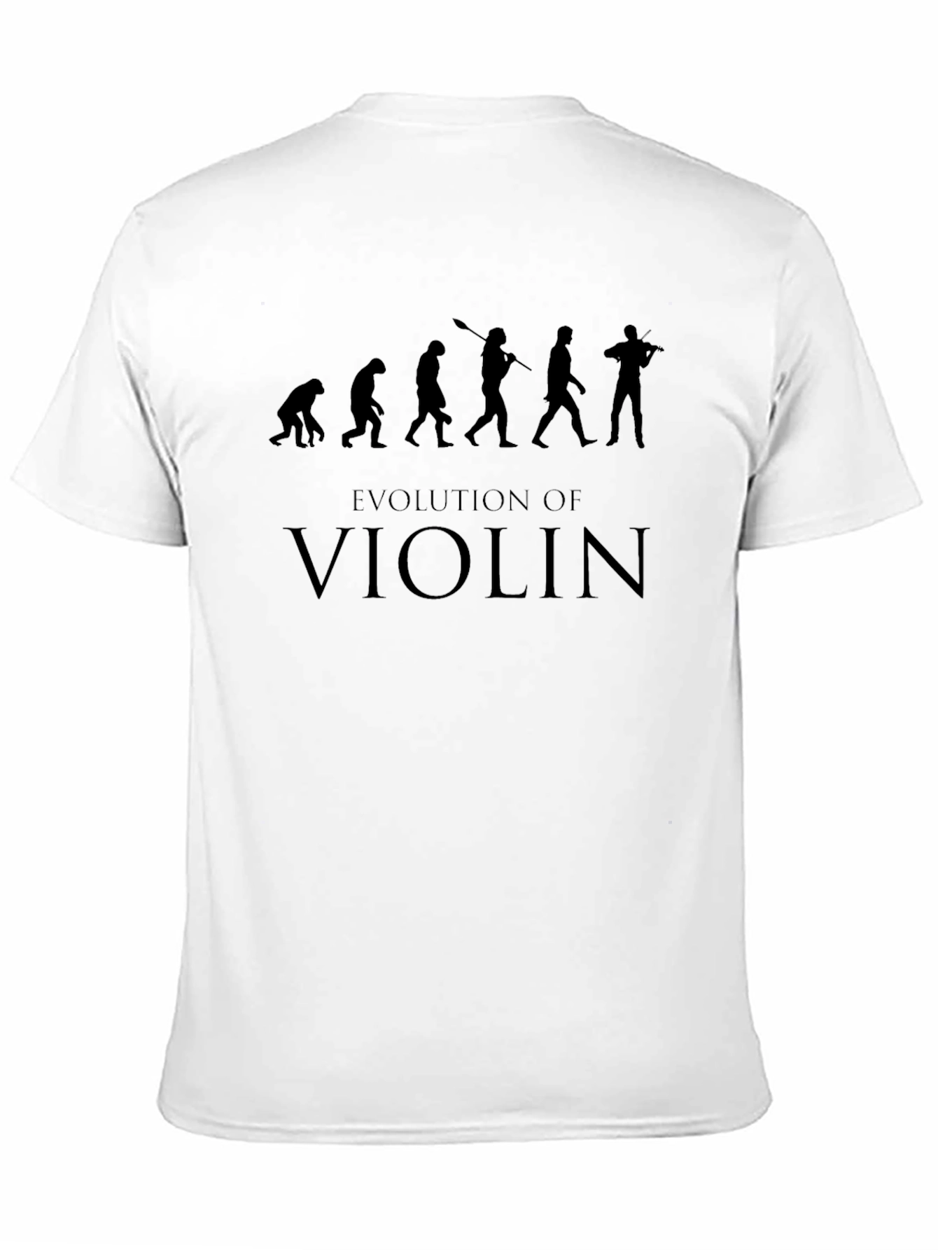 Evolution of Violin Graphic Tee - Black Cotton