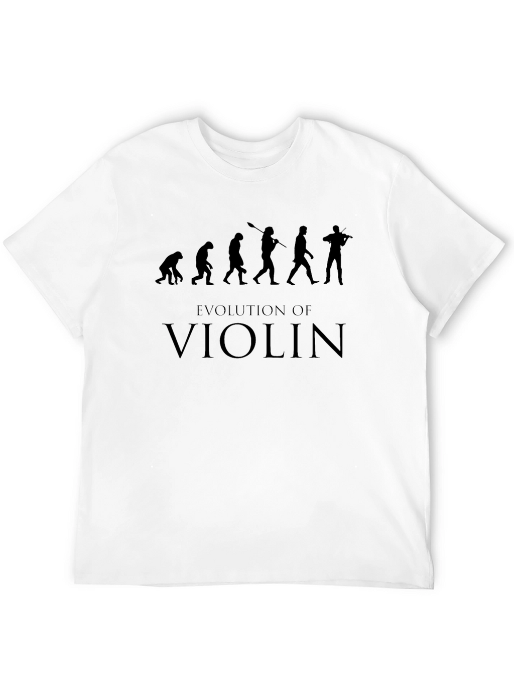 Evolution of Violin Graphic Tee - Black Cotton