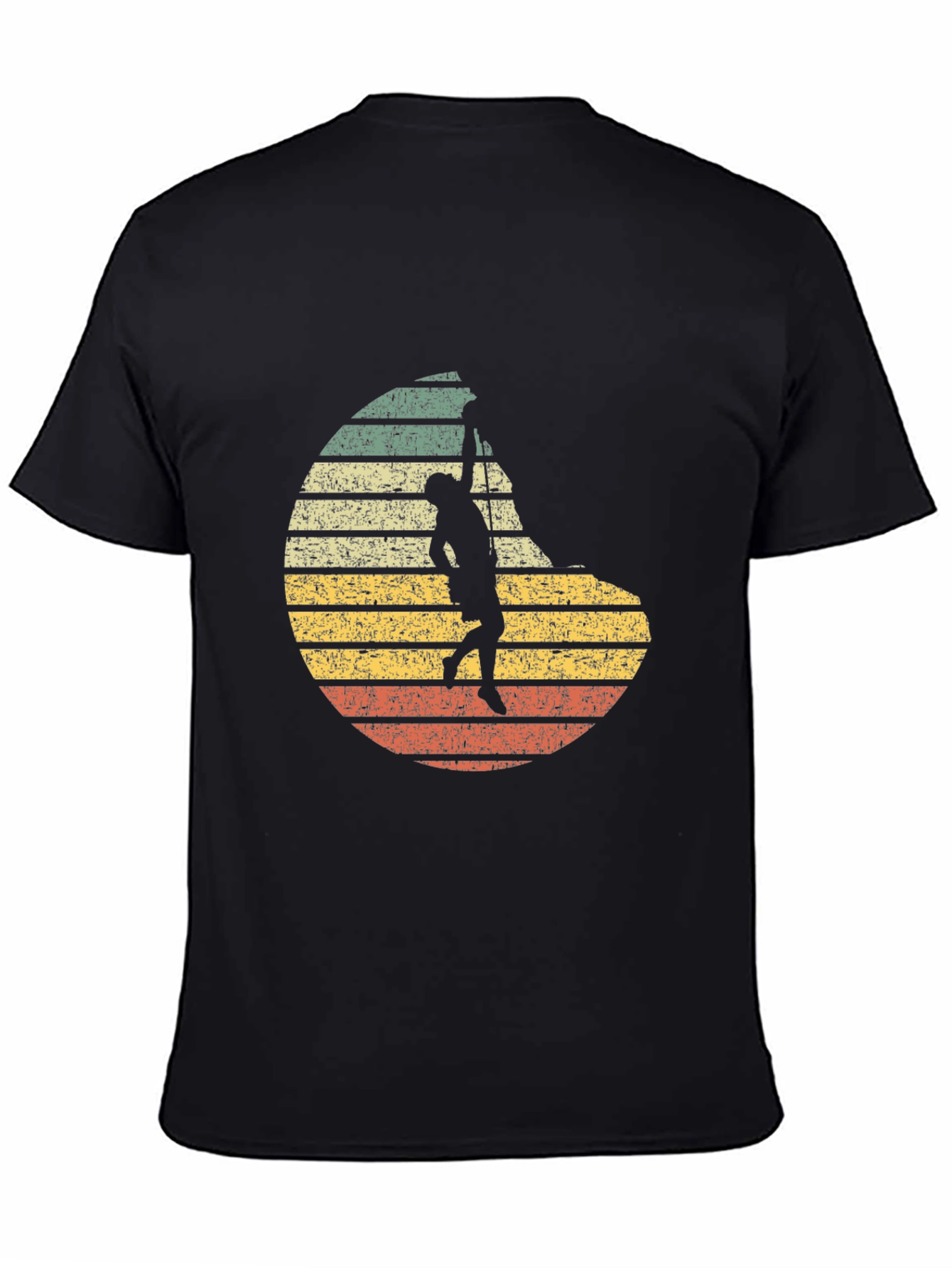 Vintage Climbing T-Shirt - Rock Climber Silhouette