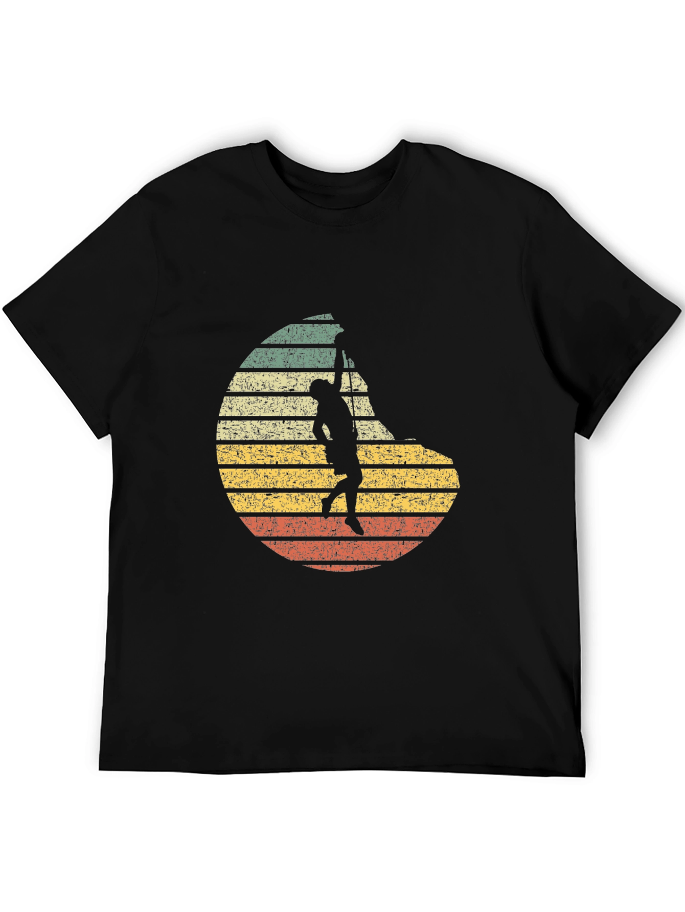 Vintage Climbing T-Shirt - Rock Climber Silhouette
