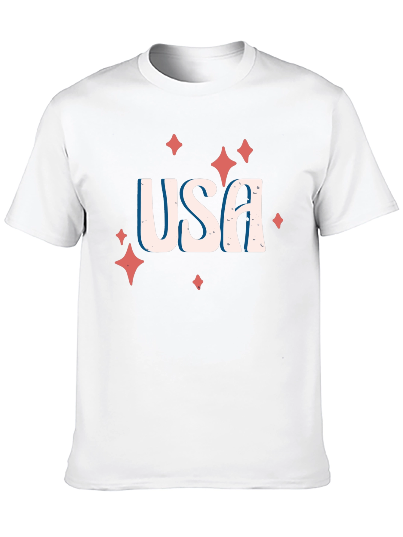 USA Patriotic Graphic Tee - Black