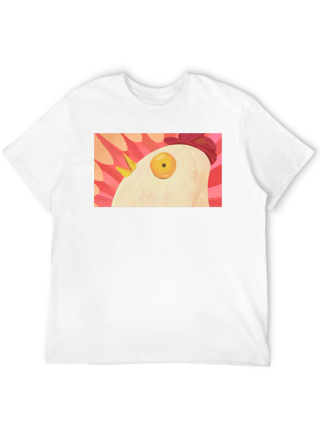 Surreal Chicken Graphic Tee - Black Crew Neck