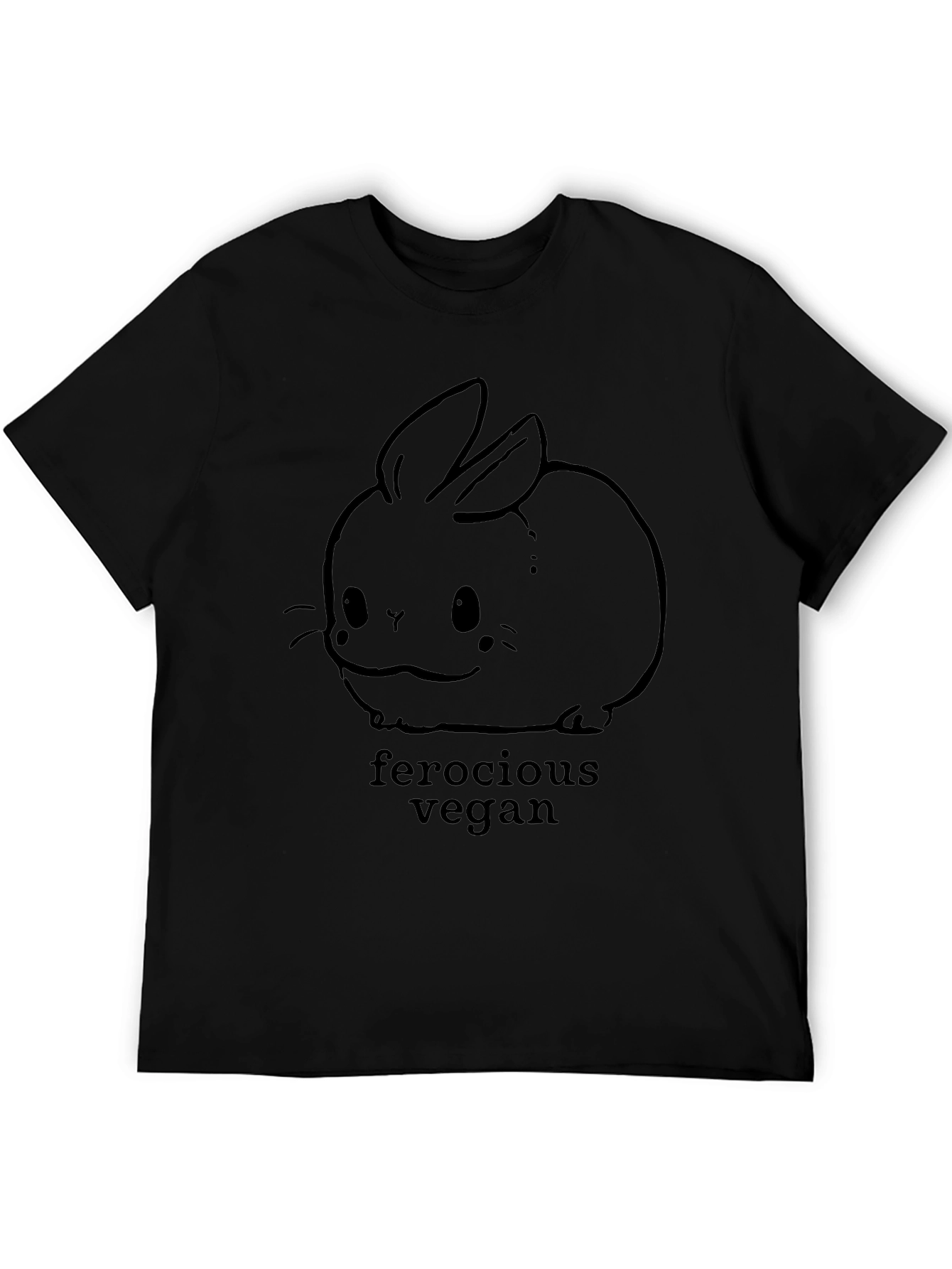 Ferocious Vegan Bunny Graphic T-Shirt