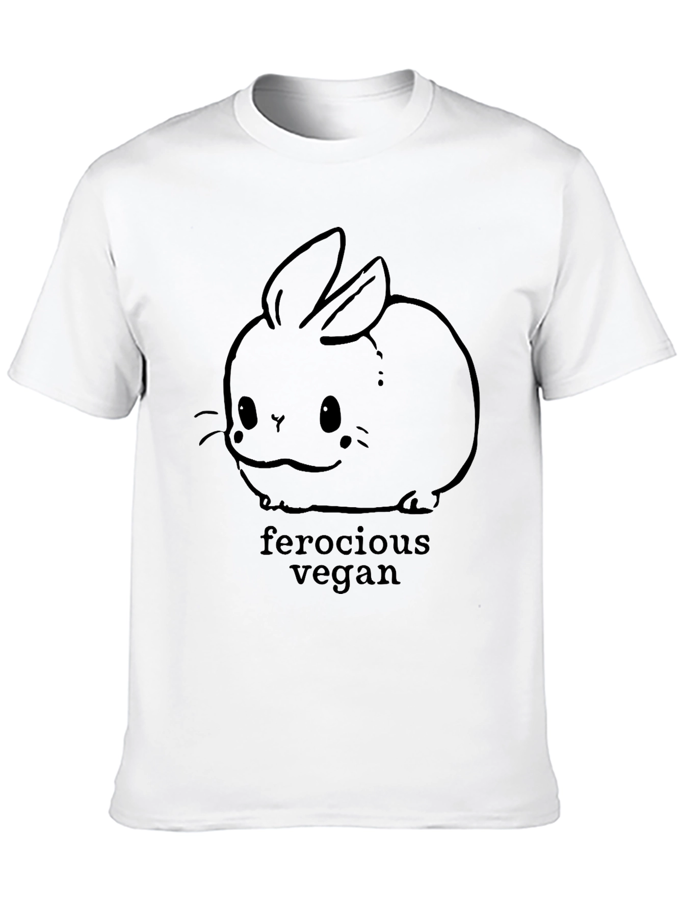 Ferocious Vegan Bunny Graphic T-Shirt