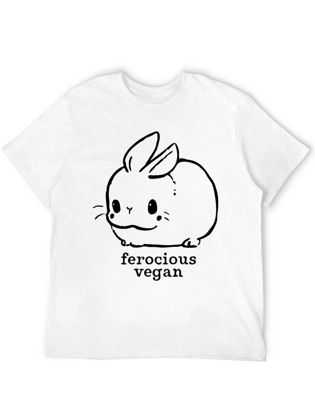 Ferocious Vegan Bunny Graphic T-Shirt